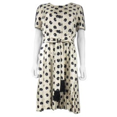 A Jeanne Lanvin Castillo Couture Printed Silk Dress - French Circa 1960