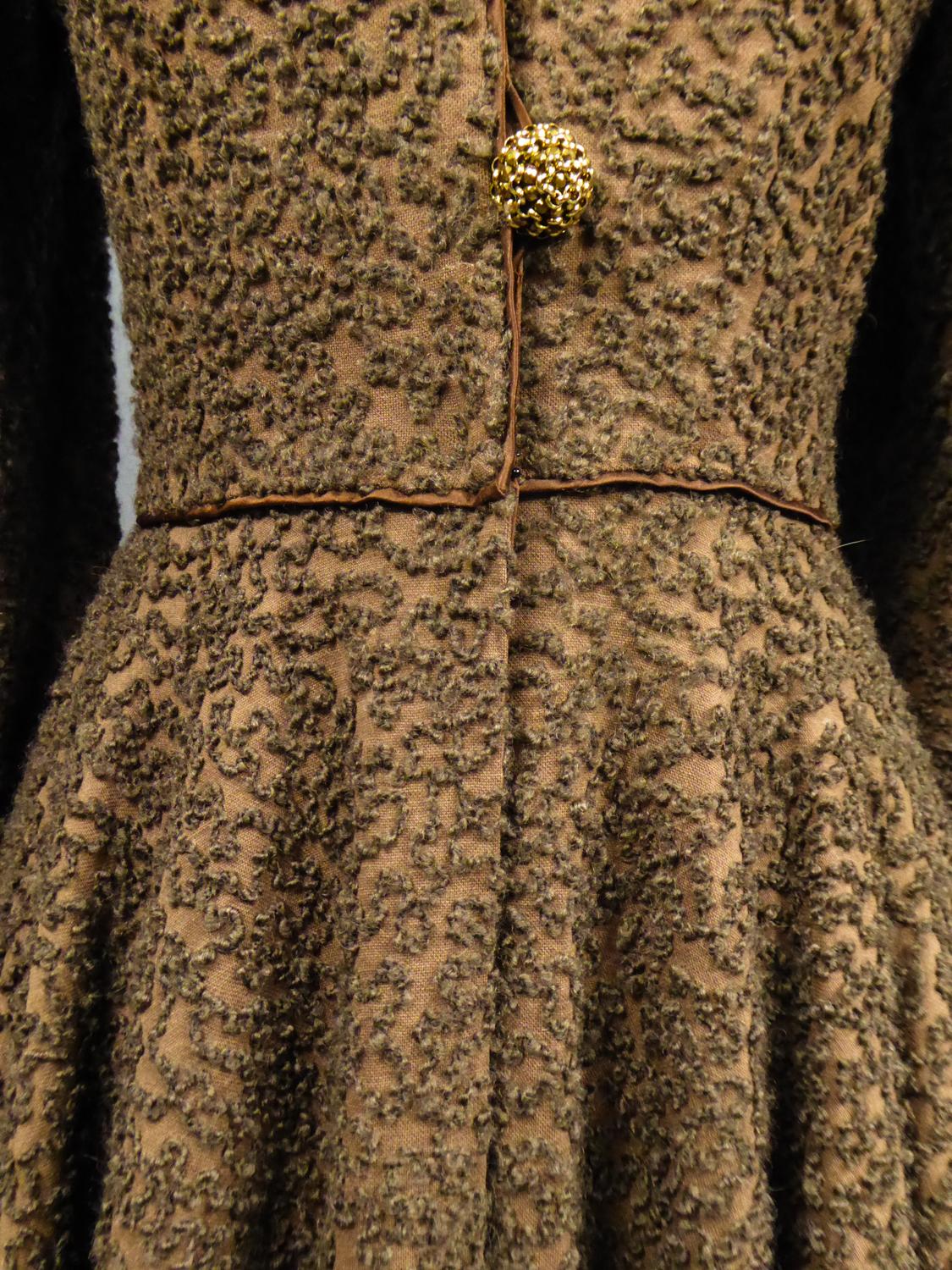 A Jeanne Lanvin Couture Dress-Coat in Wool Circa 1945 2