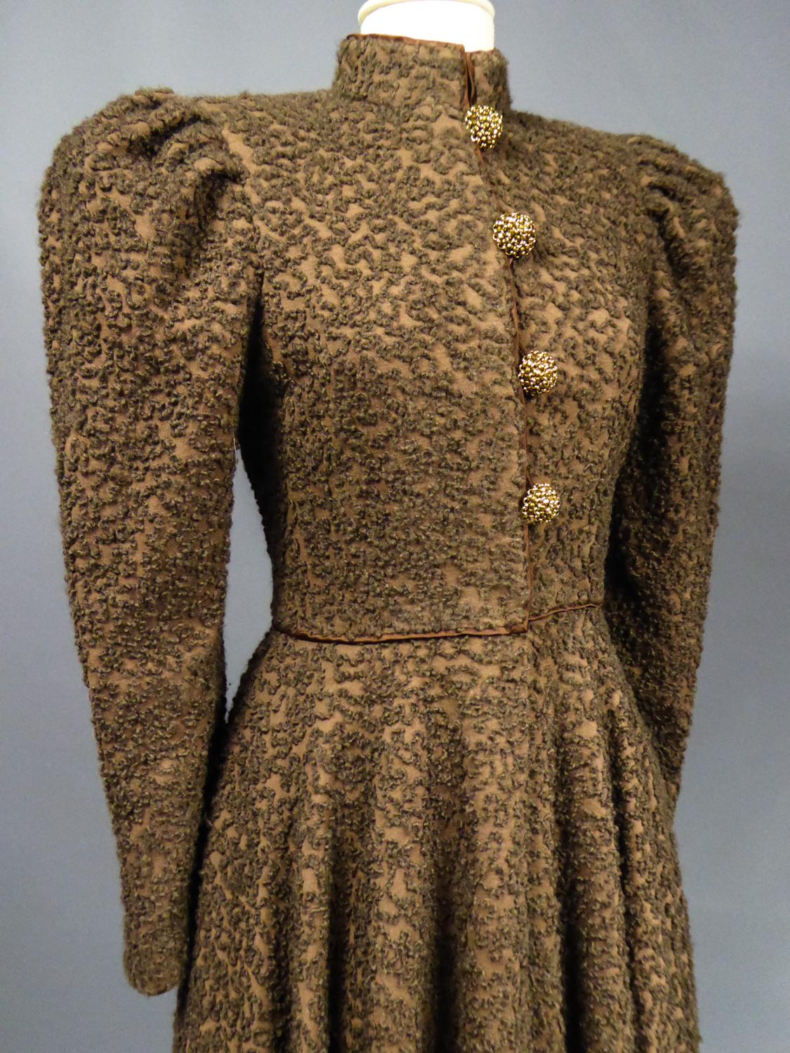 A Jeanne Lanvin Couture Dress-Coat in Wool Circa 1945 5