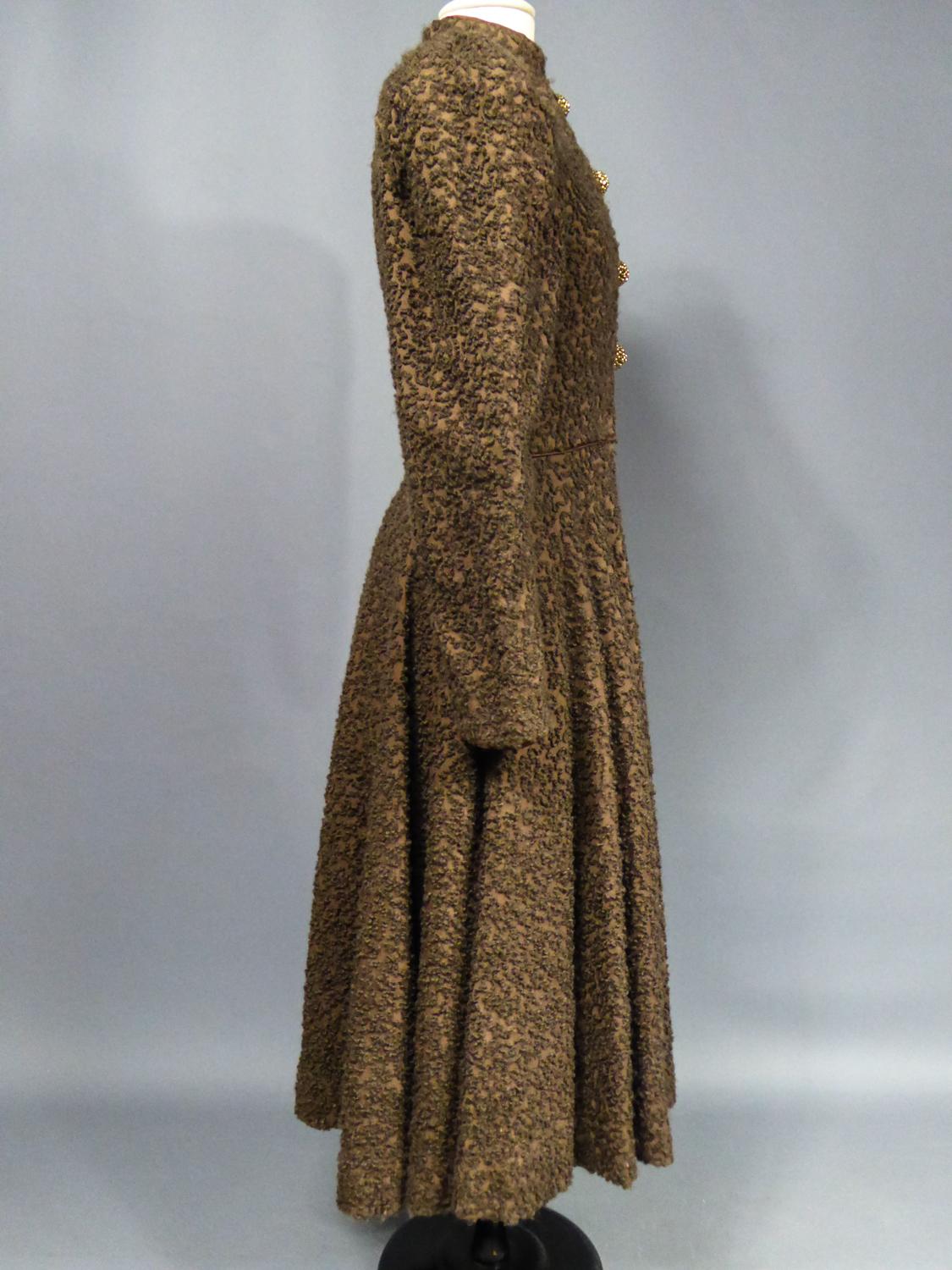 A Jeanne Lanvin Couture Dress-Coat in Wool Circa 1945 8