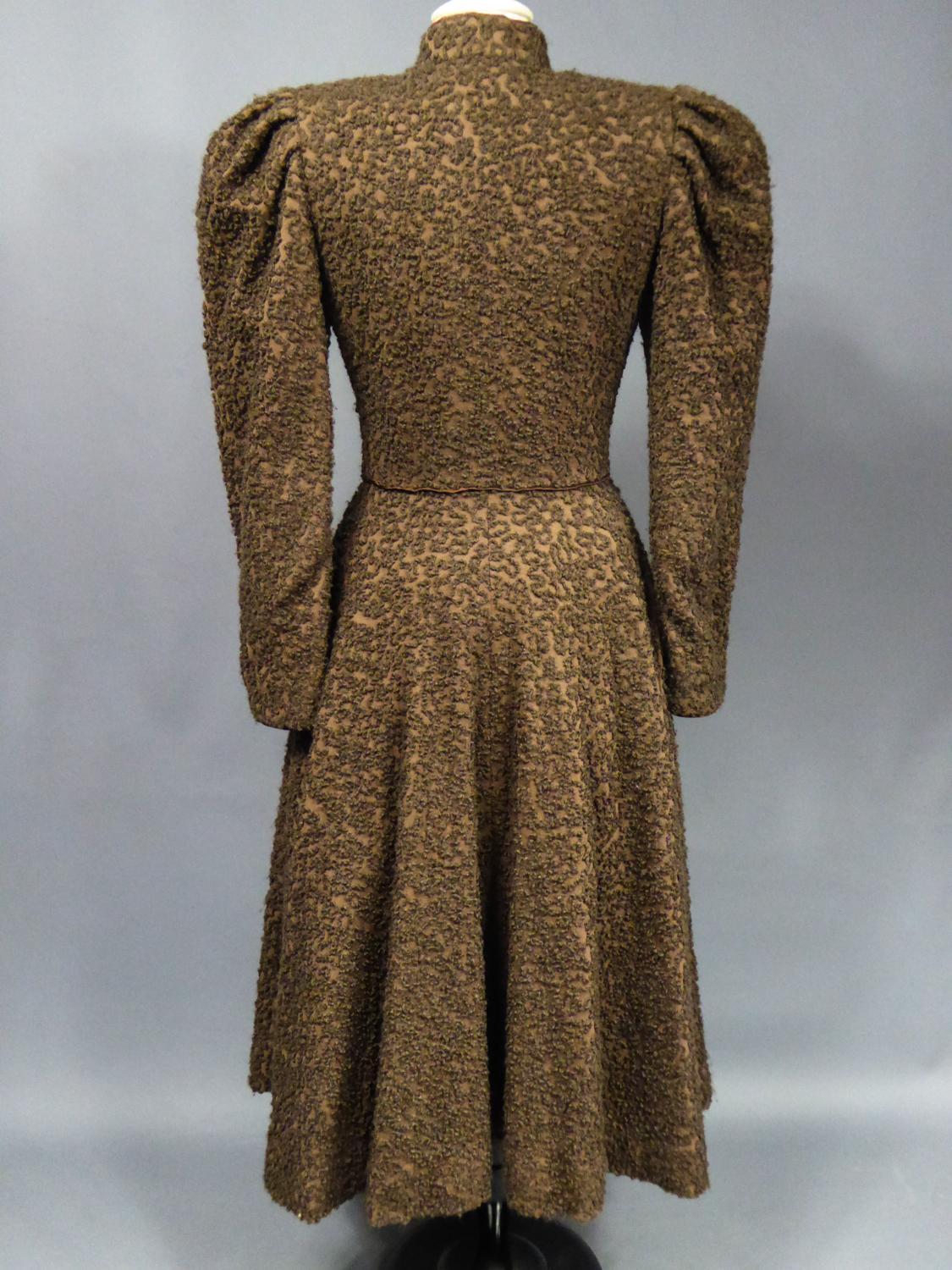 A Jeanne Lanvin Couture Dress-Coat in Wool Circa 1945 9