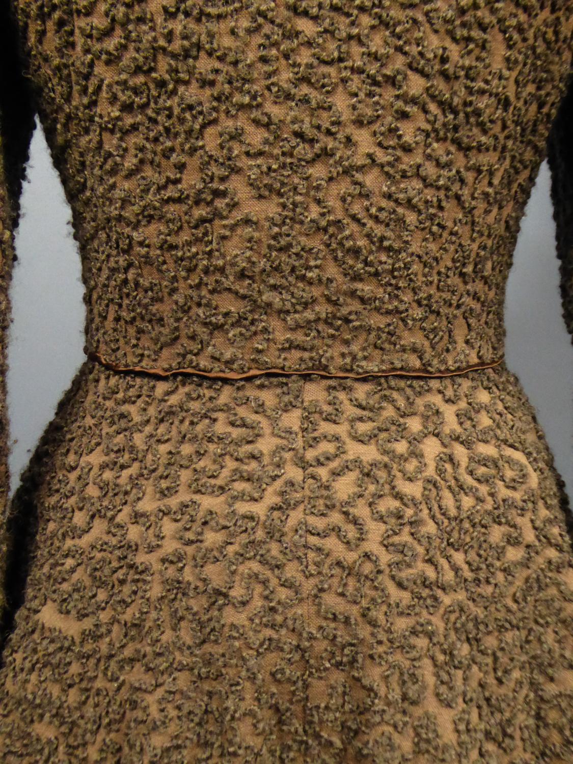 A Jeanne Lanvin Couture Dress-Coat in Wool Circa 1945 12