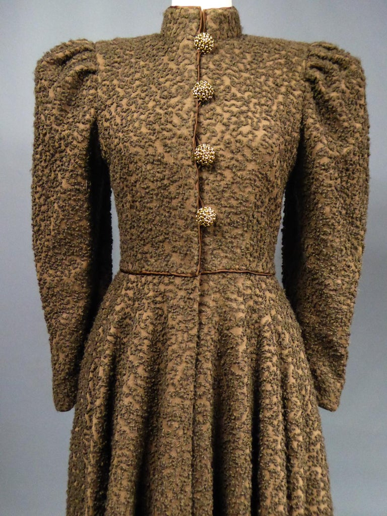 A Jeanne Lanvin Couture Dress-Coat in Wool Circa 1945 at 1stDibs