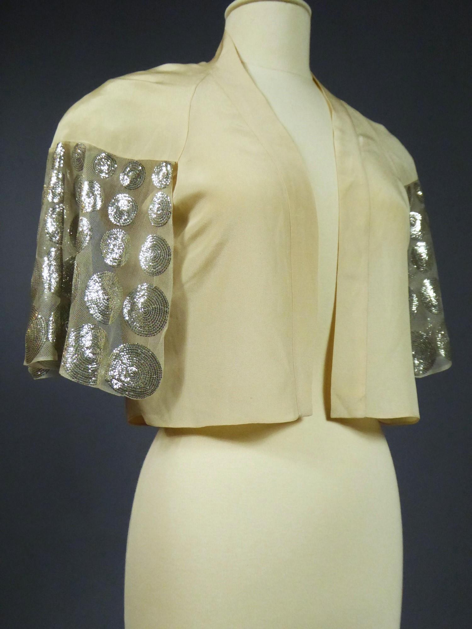A Jeanne Lanvin Couture Evening Sequin embroidered Bolero Summer 1932 7