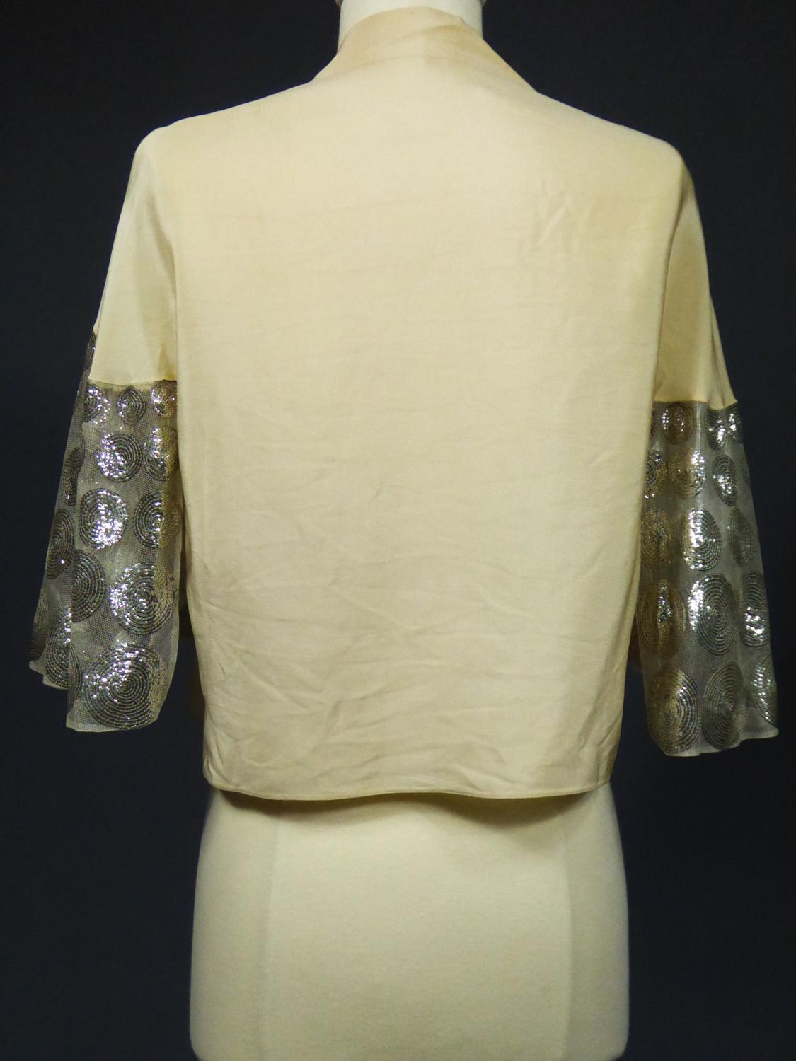 A Jeanne Lanvin Couture Evening Sequin embroidered Bolero Summer 1932 In Good Condition In Toulon, FR