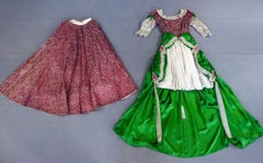 A Jeanne Lanvin Satin and Silver Lamé Historical Fancy Court Dress numbered 2802