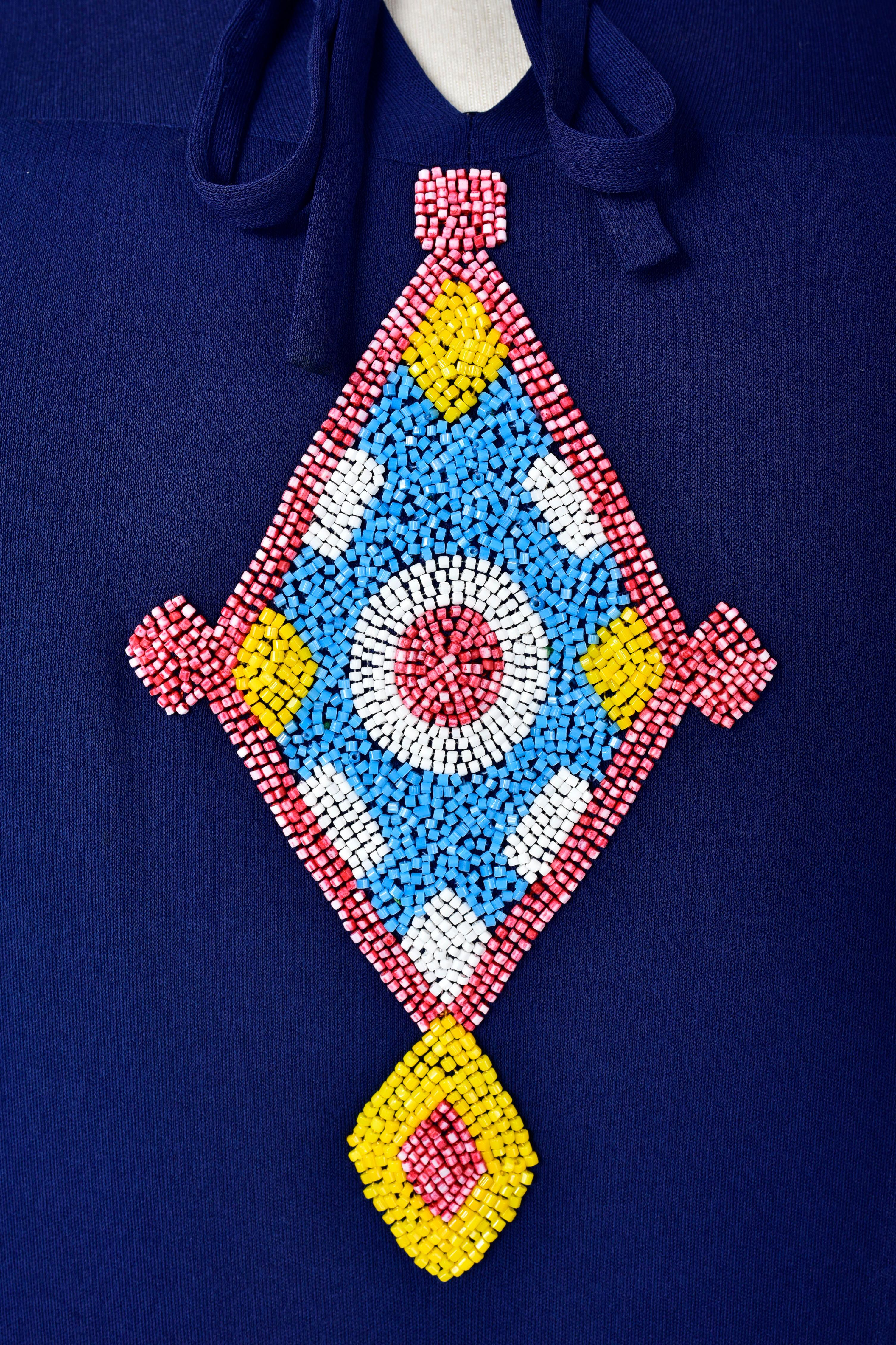 A Jersey Embroidered Evening Pyjamas by Louis Féraud Couture France Circa 1975 7