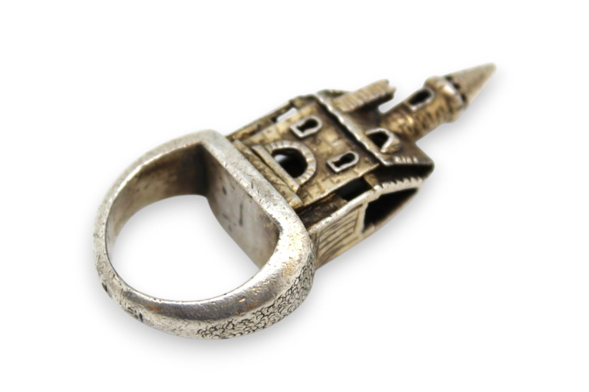 19th Century A Jewish German Silver Wedding Ring, Probably Circa 1800 For Sale