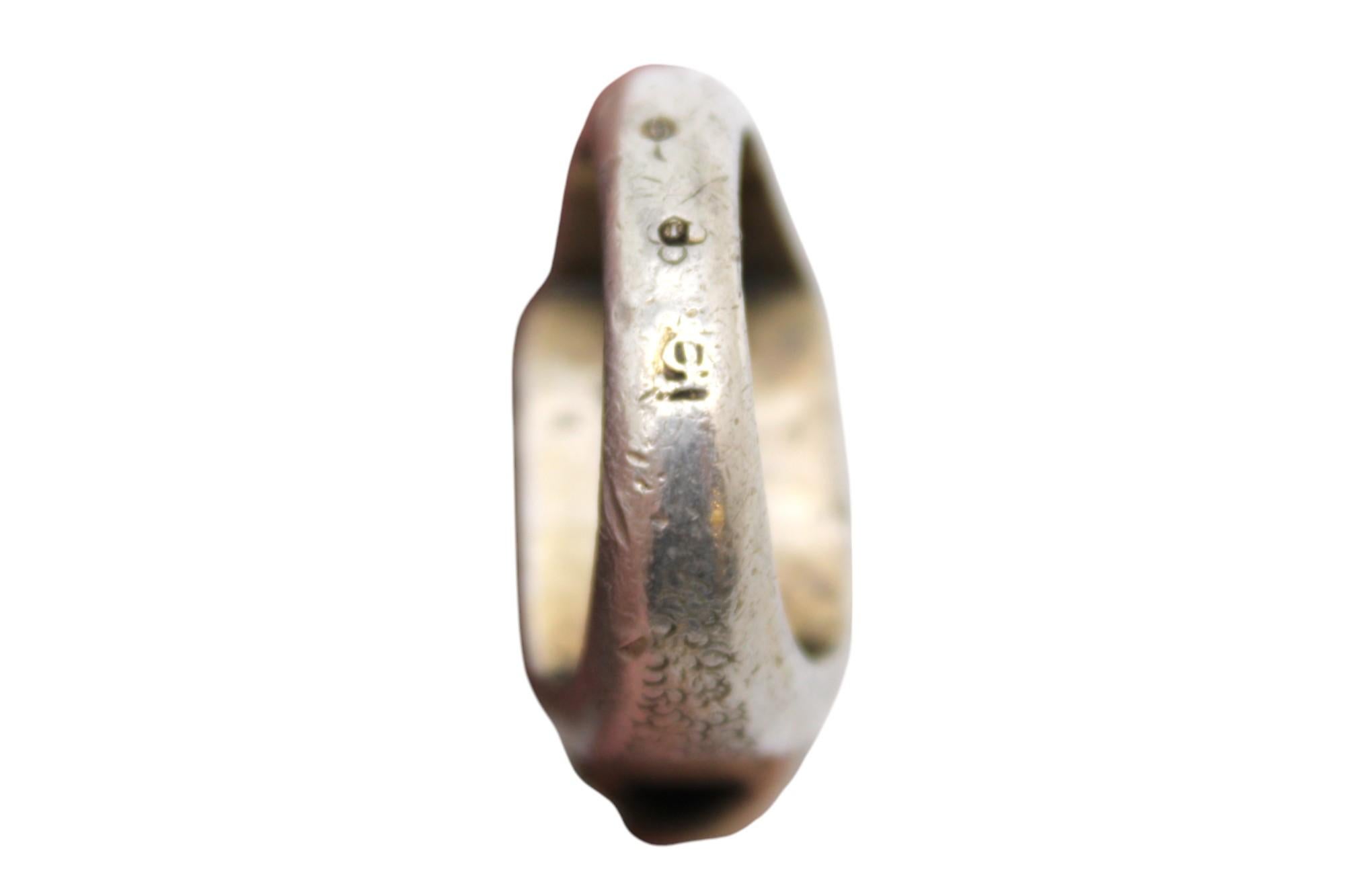 A Jewish German Silver Wedding Ring, Probably Circa 1800 For Sale 1