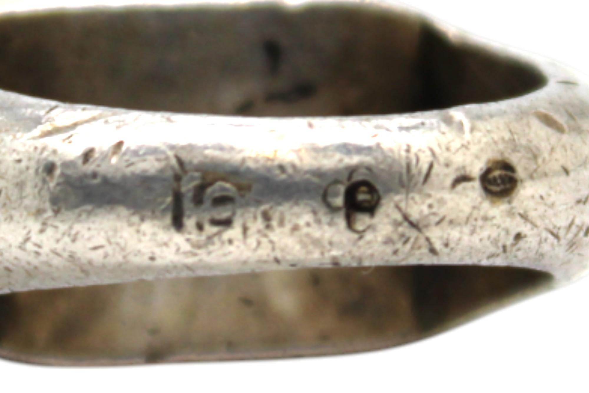 A Jewish German Silver Wedding Ring, Probably Circa 1800 For Sale 2