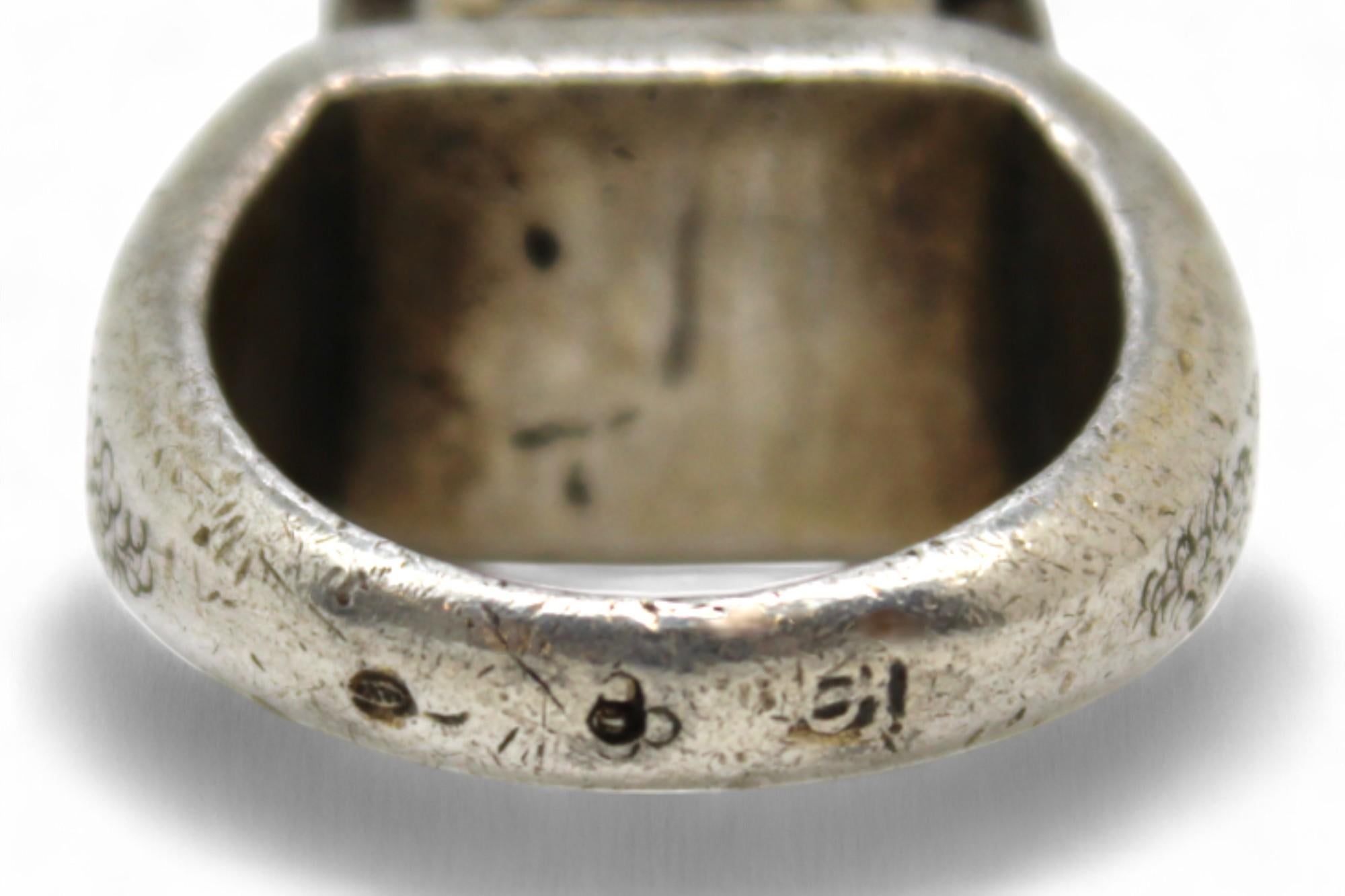 A Jewish German Silver Wedding Ring, Probably Circa 1800 For Sale 3