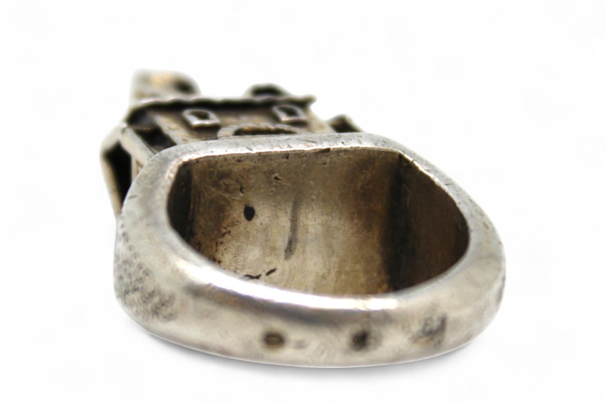 A Jewish German Silver Wedding Ring, Probably Circa 1800 For Sale 4