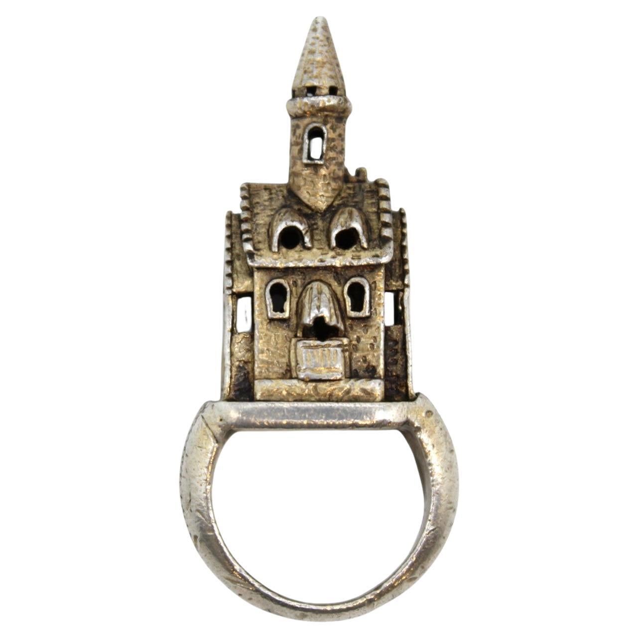 A Jewish German Silver Wedding Ring, Probably Circa 1800 For Sale