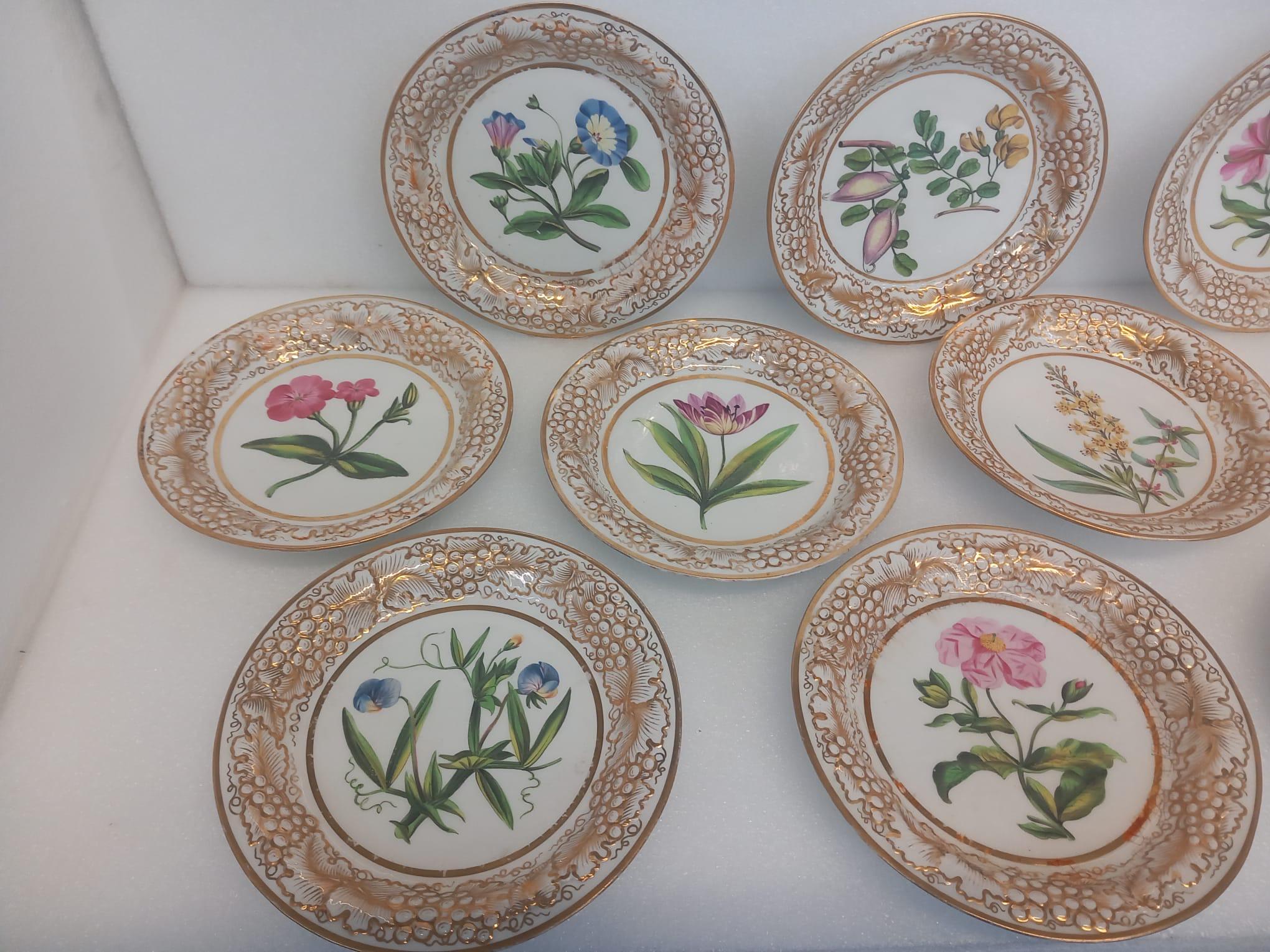 Early Victorian A John and William Ridgway antique part dessert service For Sale