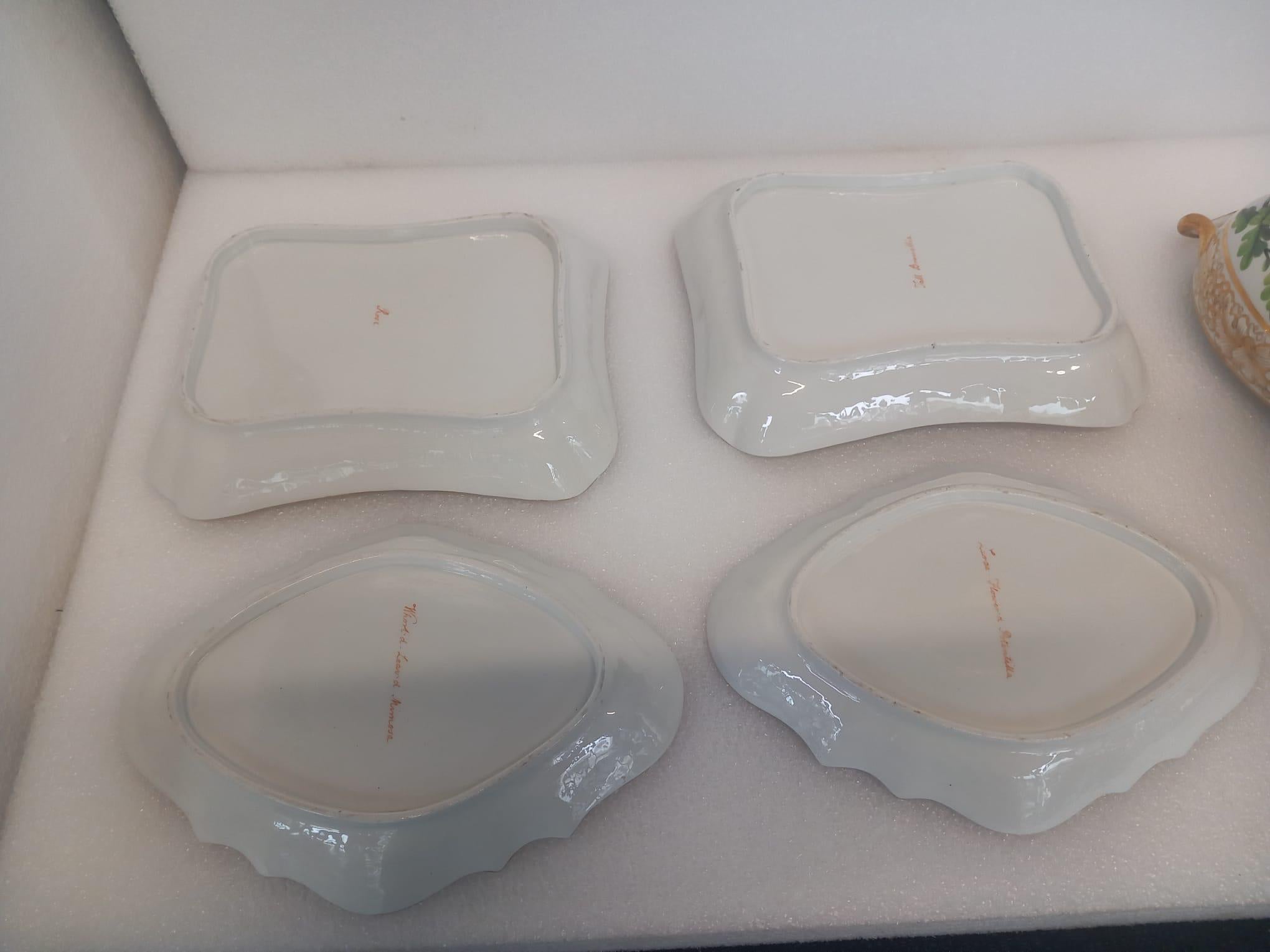 Porcelain A John and William Ridgway antique part dessert service For Sale