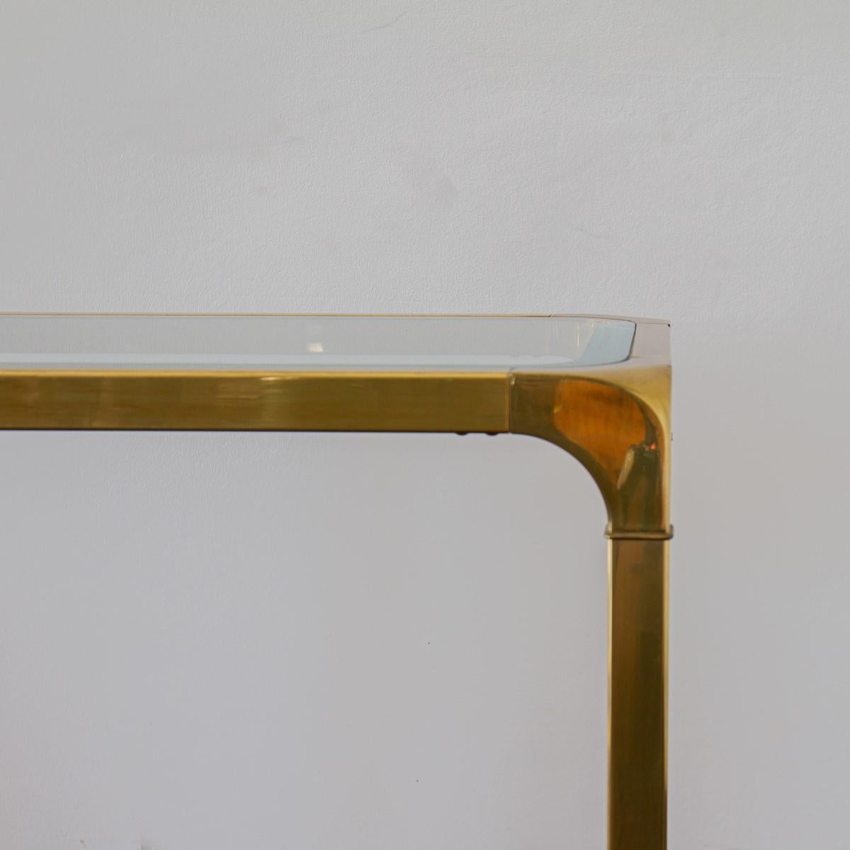 John Widdicomb Designed Brass Console Table 1970s In Good Condition In Donhead St Mary, Wiltshire