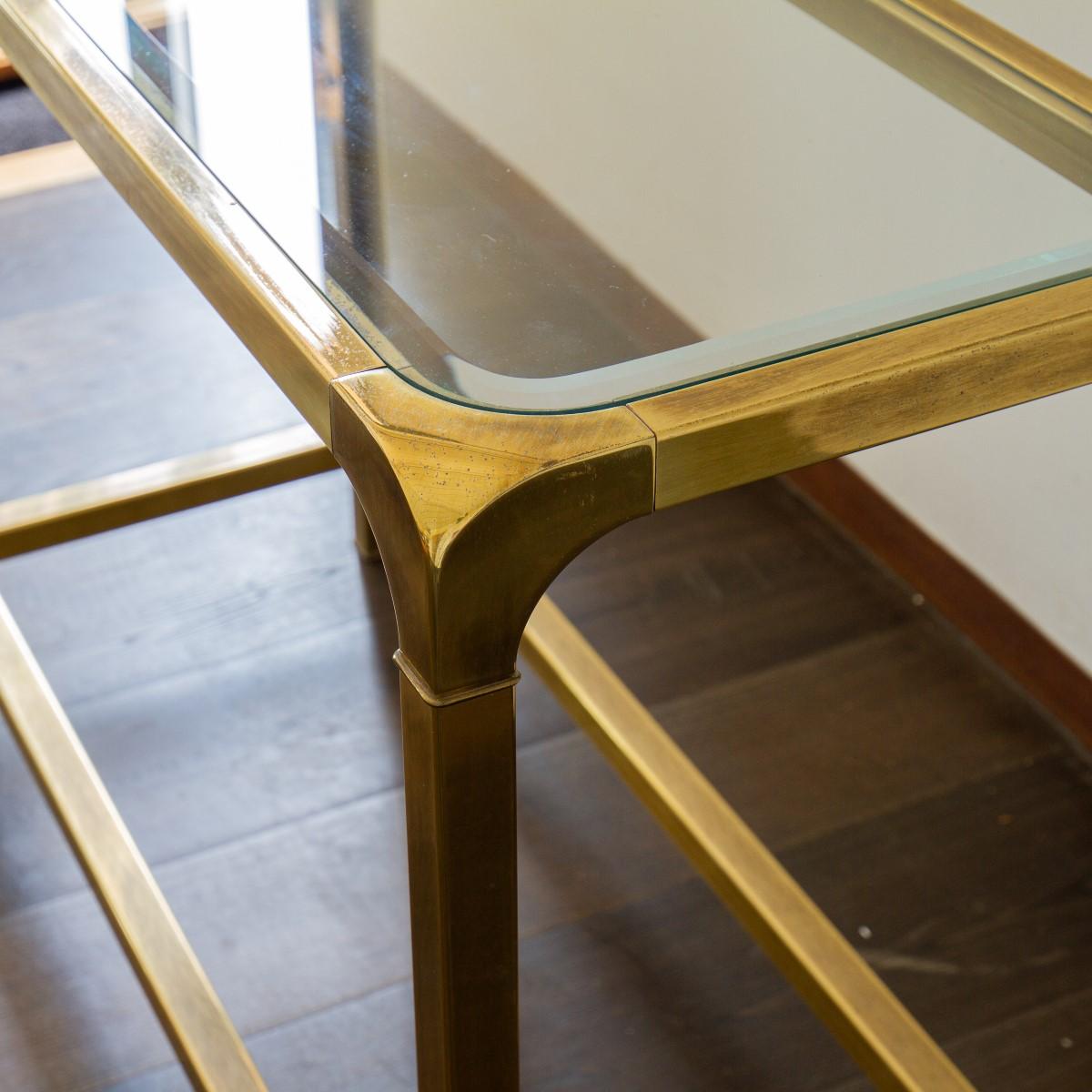 Late 20th Century John Widdicomb Designed Brass Console Table 1970s