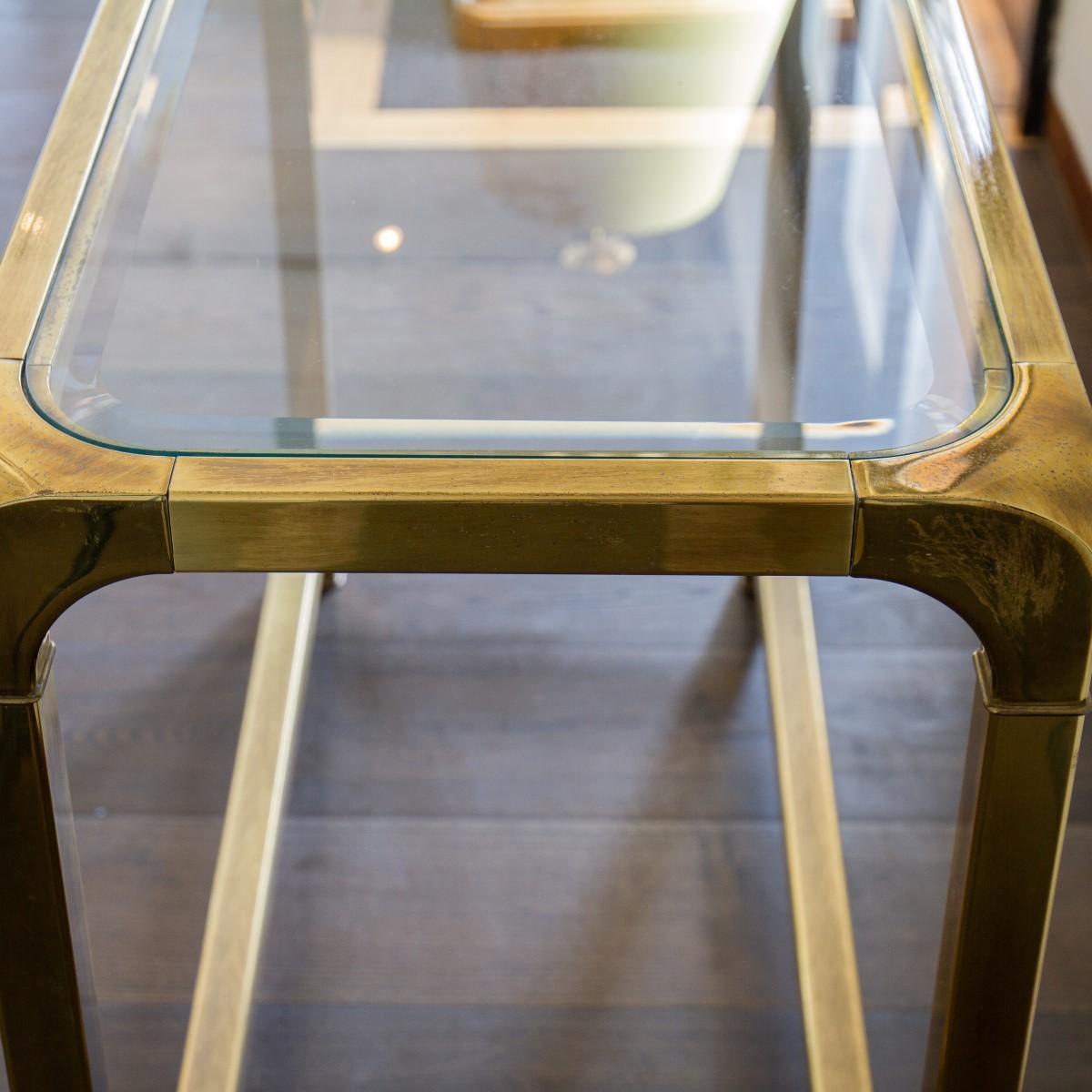 John Widdicomb Designed Brass Console Table 1970s 1