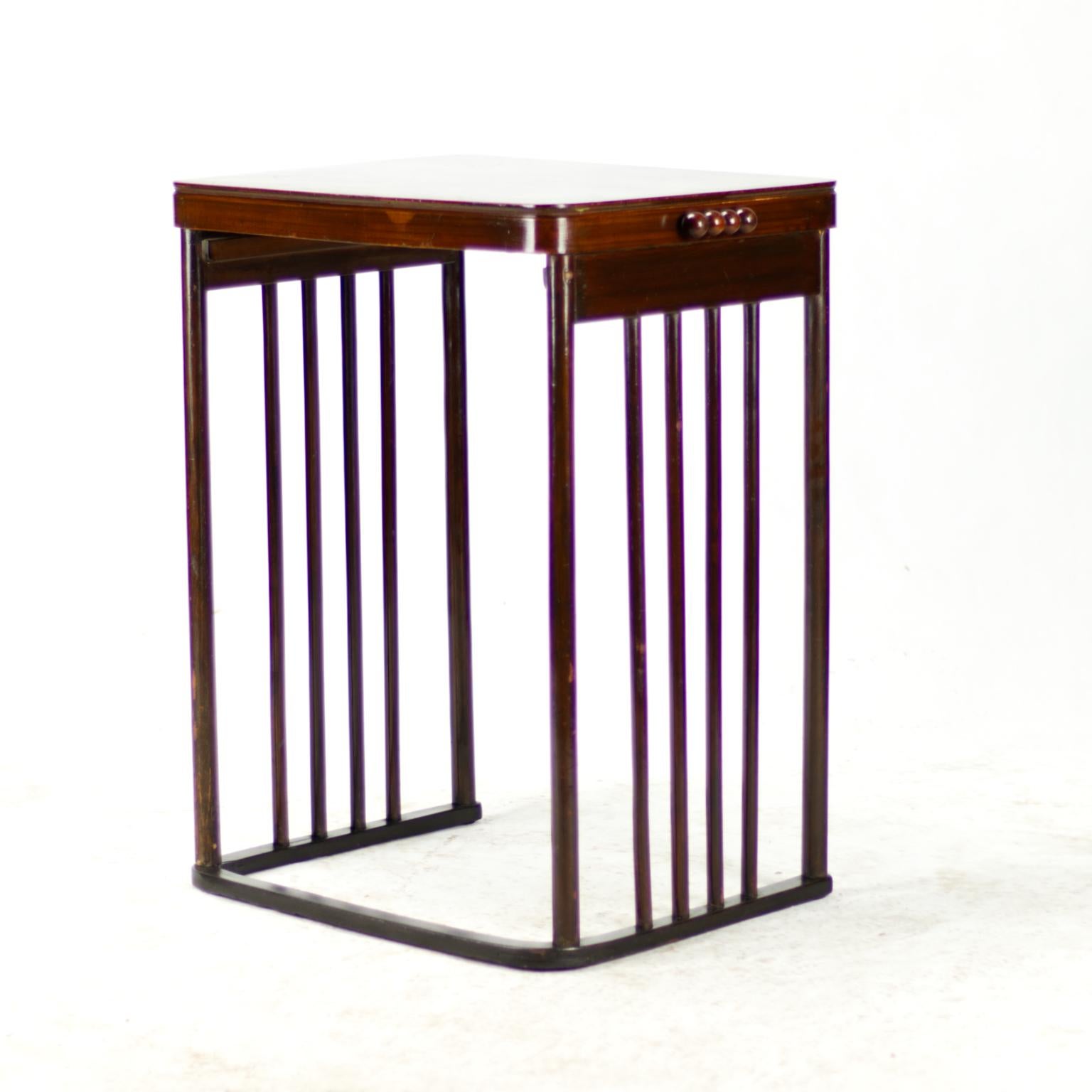 Austrian Josef Hoffmann Beech Side Table, J&J. Kohn Model No. 986, circa 1905