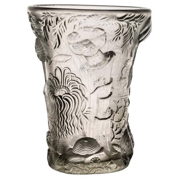 A Josef Inwald Glass Marine Life Vase for Barolac, 1960s For Sale at
