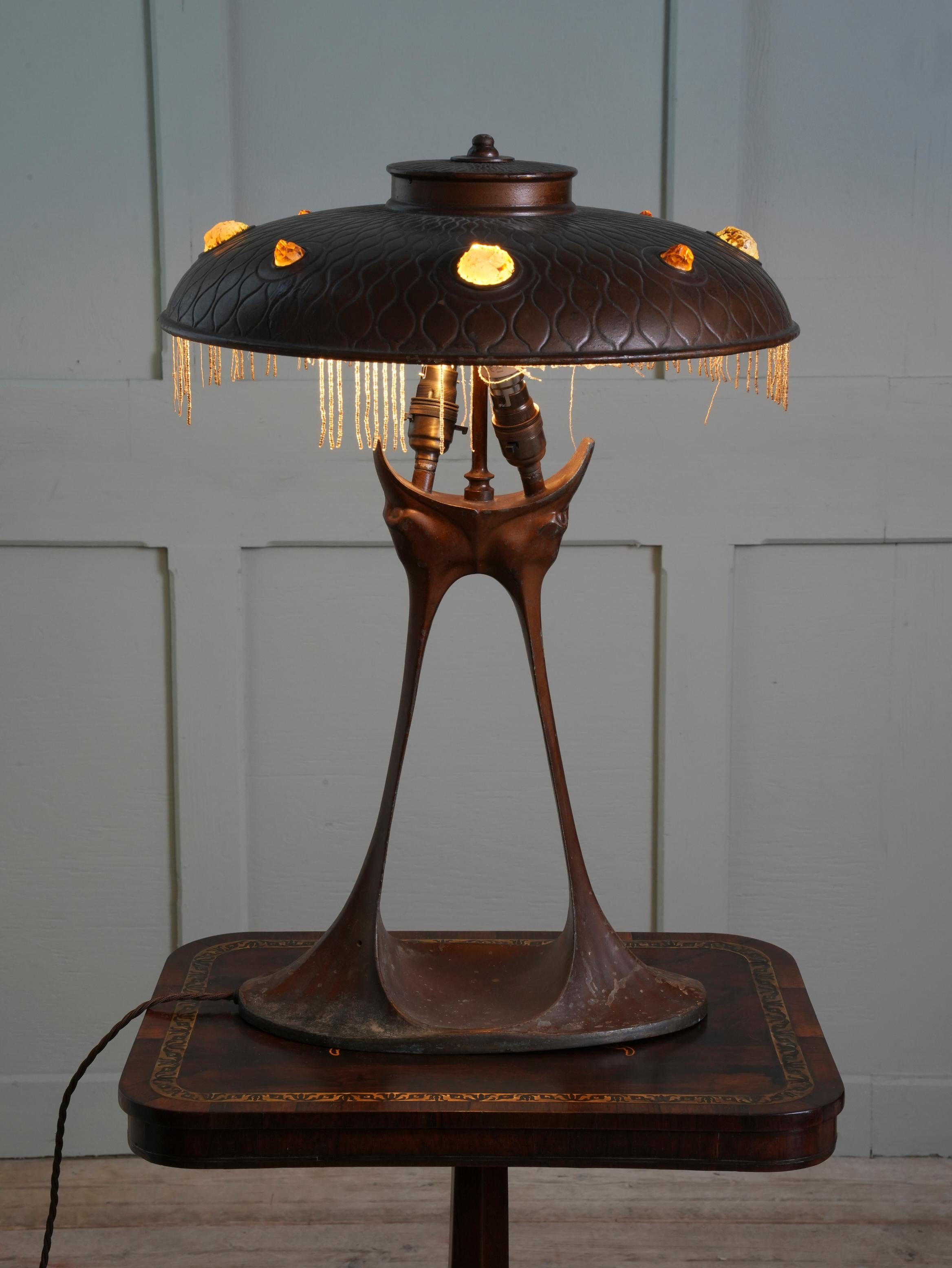 jugendstil nachttischlampe