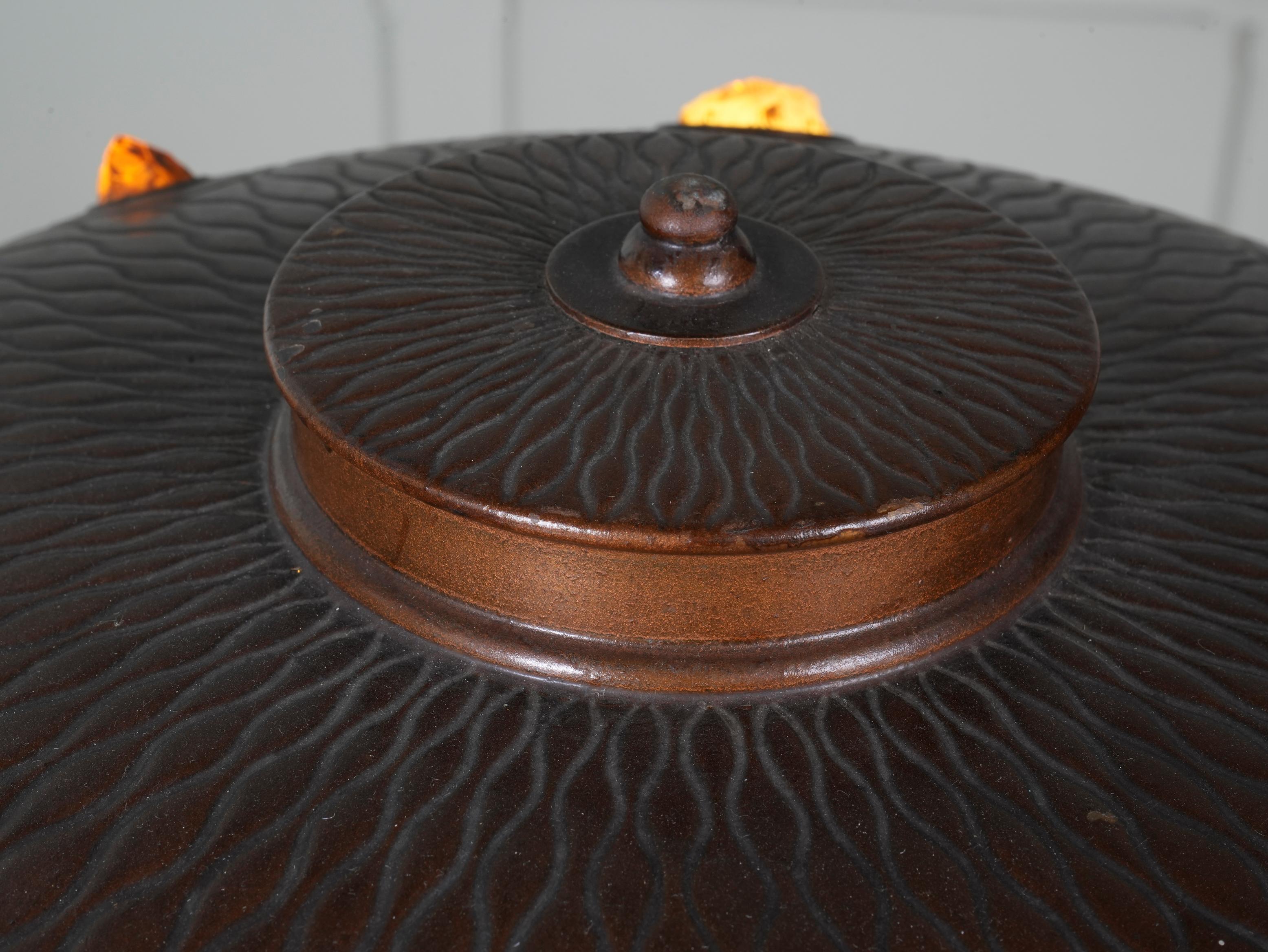 Jugendstil-Tischlampe (Kupfer)