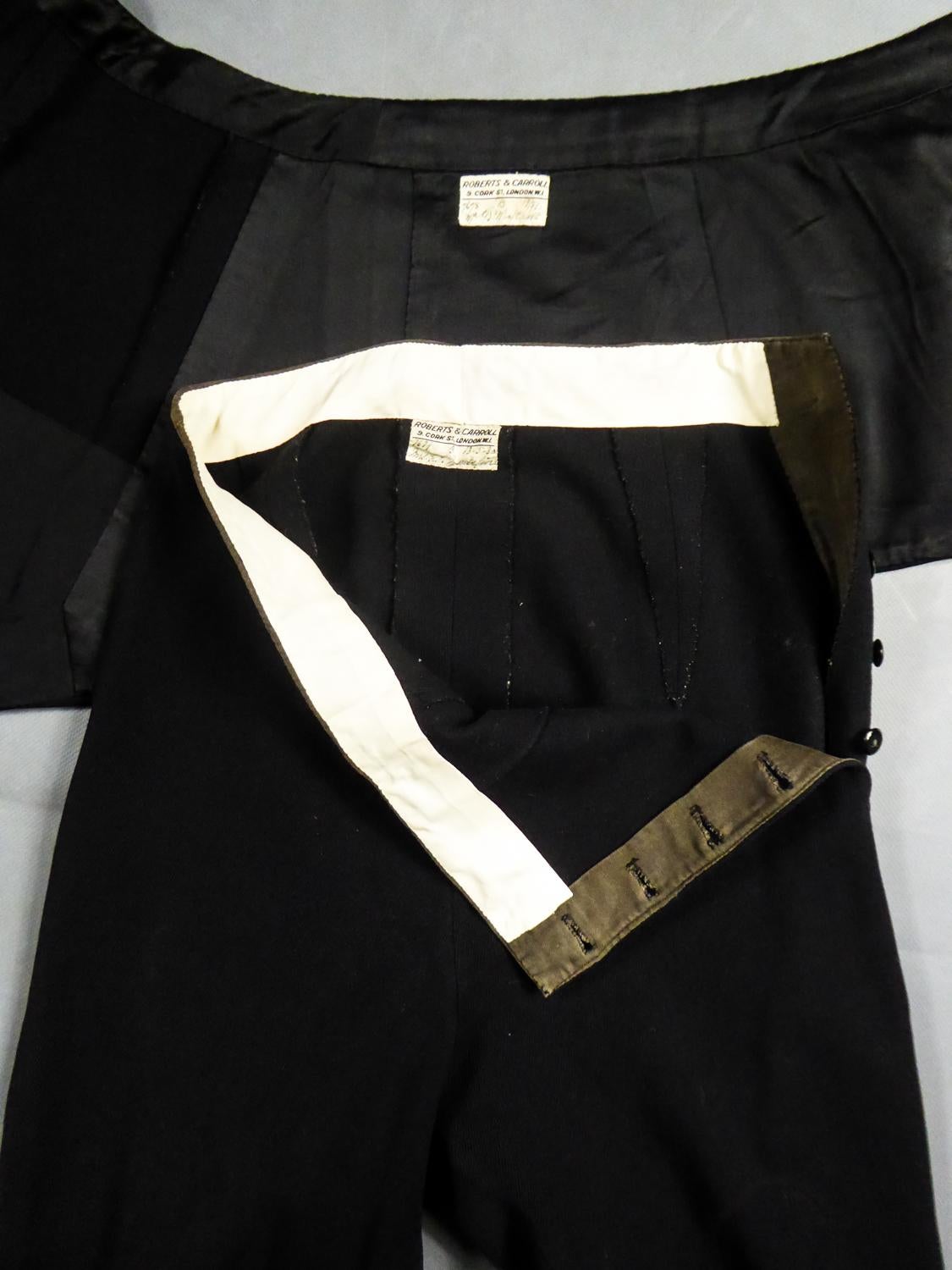 Jumpsuit aus Seide  Kurze Hose und Rock aus Wolle Gabardine - England um 1930 im Angebot 9