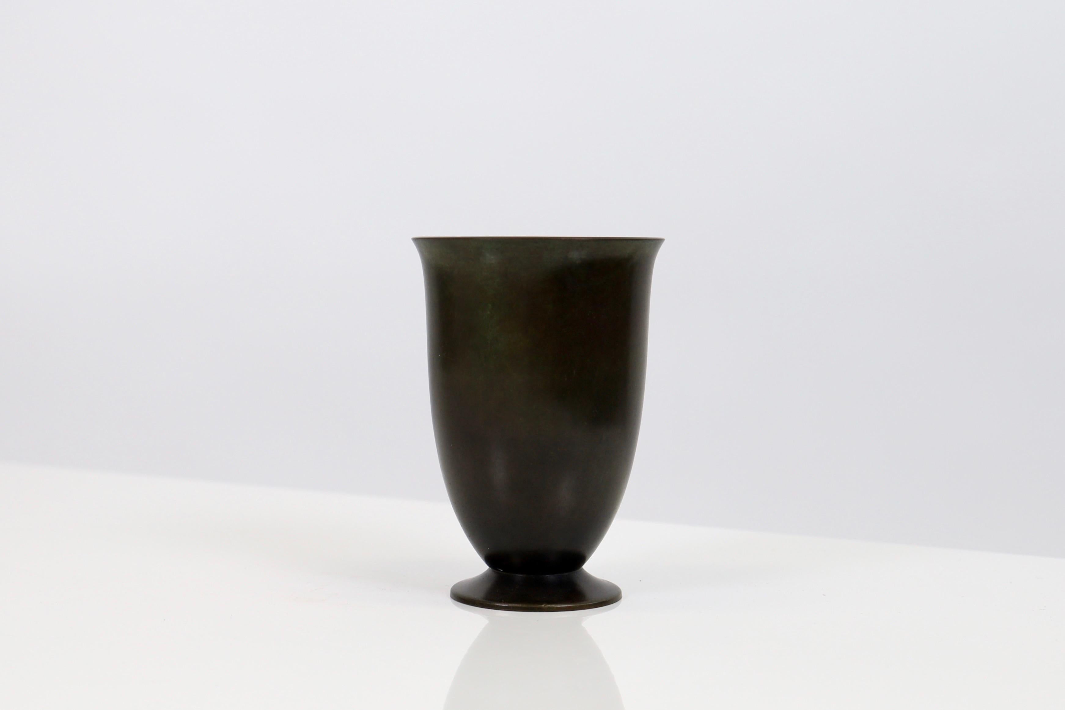 Danish A Just Andersen bronze vase, 1930s, Denmark