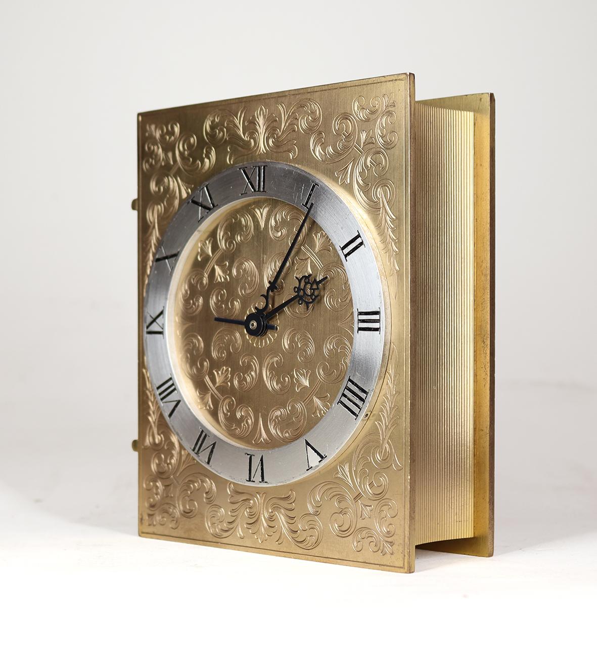 Mid-Century Modern A 'Just' Book of Hours Clock For Sale