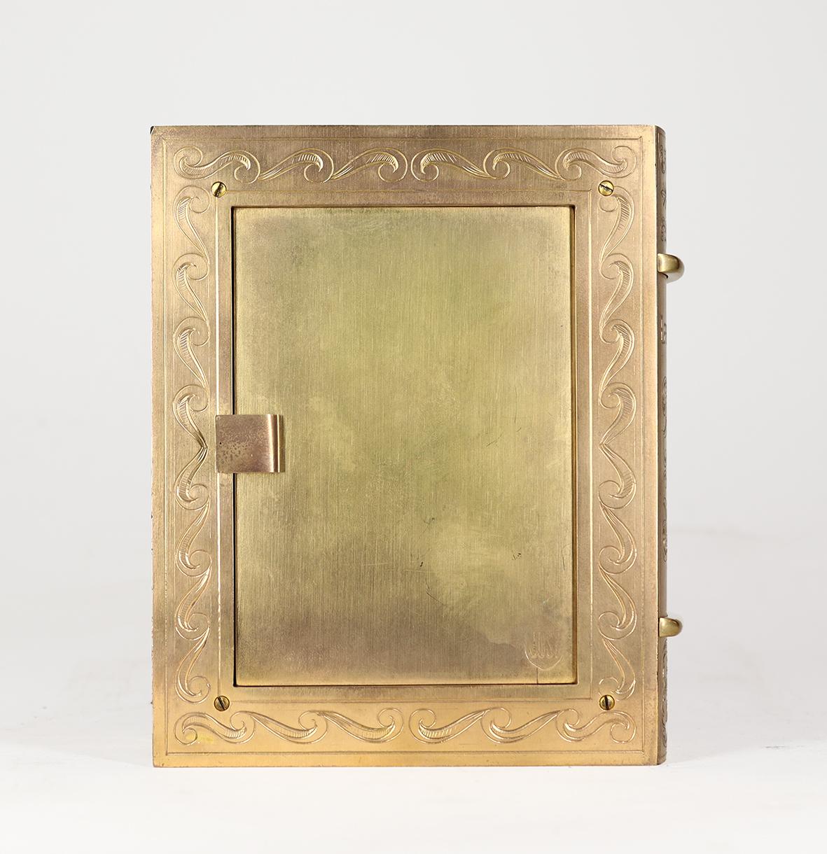 Gilt A 'Just' Book of Hours Clock For Sale