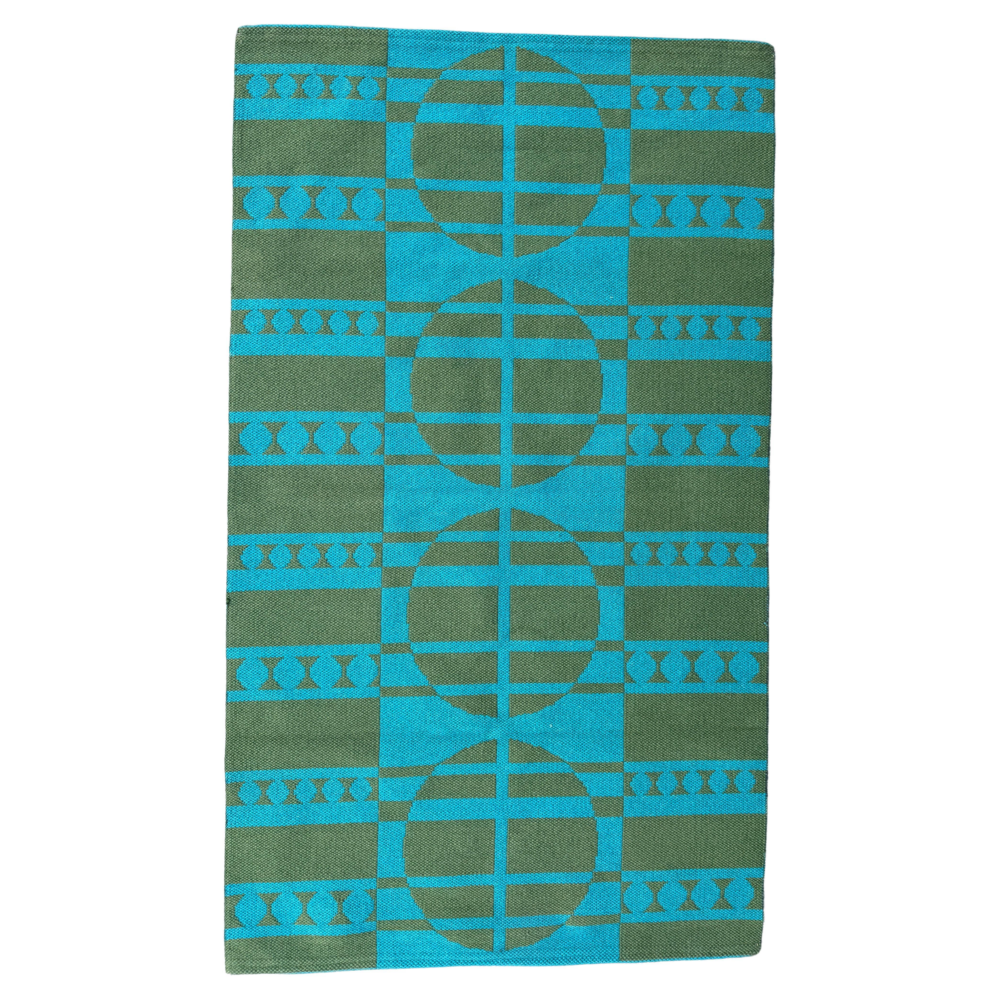 Tapis de moulins à tissage plat du Jutland d'après Verner Panton Bon état - En vente à BROOKLYN, NY
