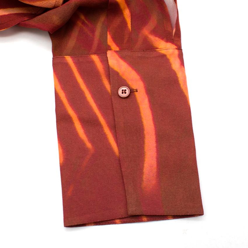 A-K-R-I-S Zebra Print Masai Collar Mangosteen Silk Dress - Size S For Sale 3