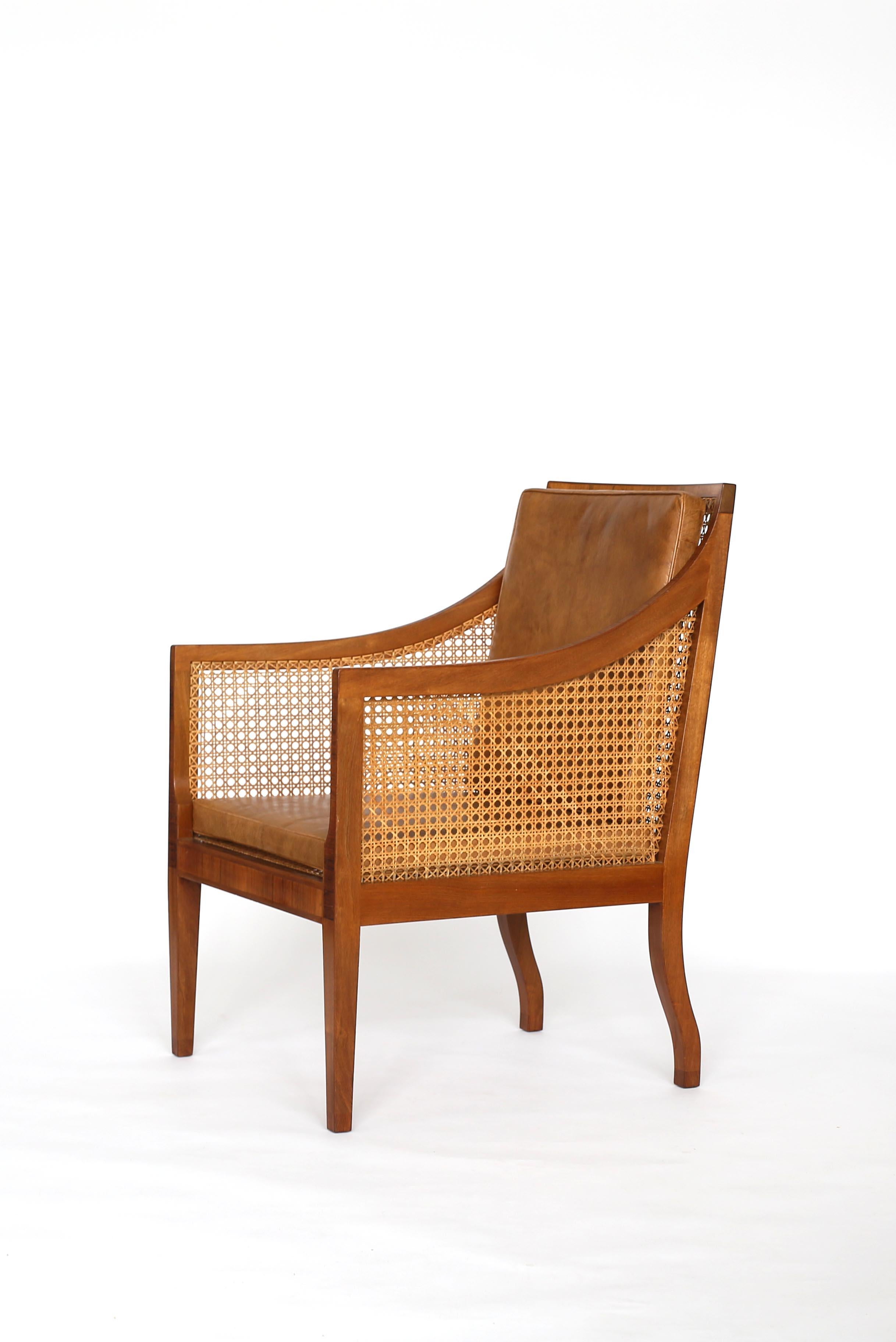 Mahogany A Kaare Klint Bergere, cabinetmaker Rud. Rasmussen, 1932 For Sale