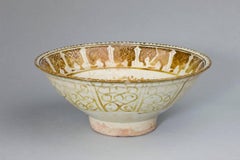 Kashan Lustre Decorated Pottery Bowl Iran, 12th-13th Century
