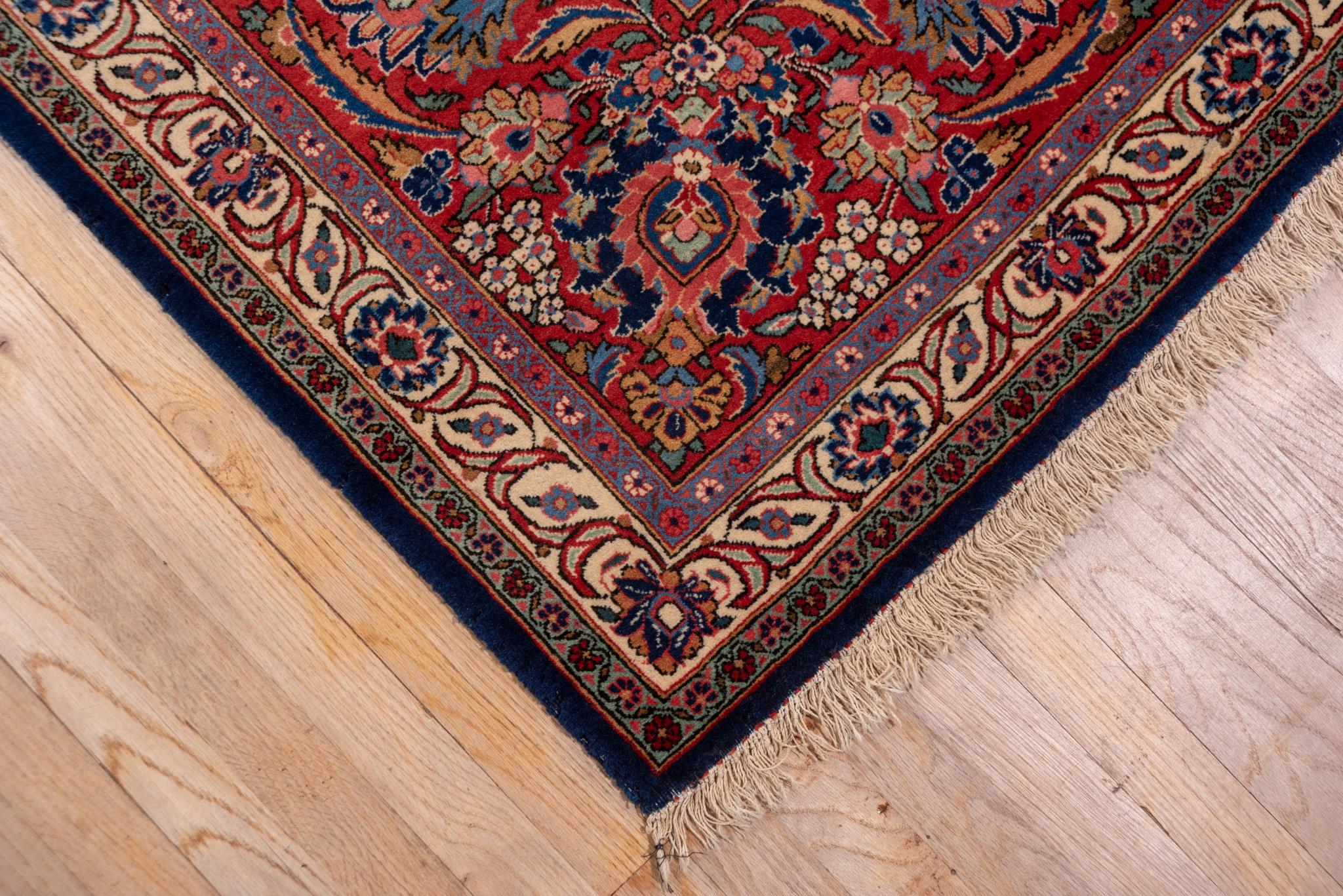 Hand-Knotted A Kashan Rug circa 1920. For Sale