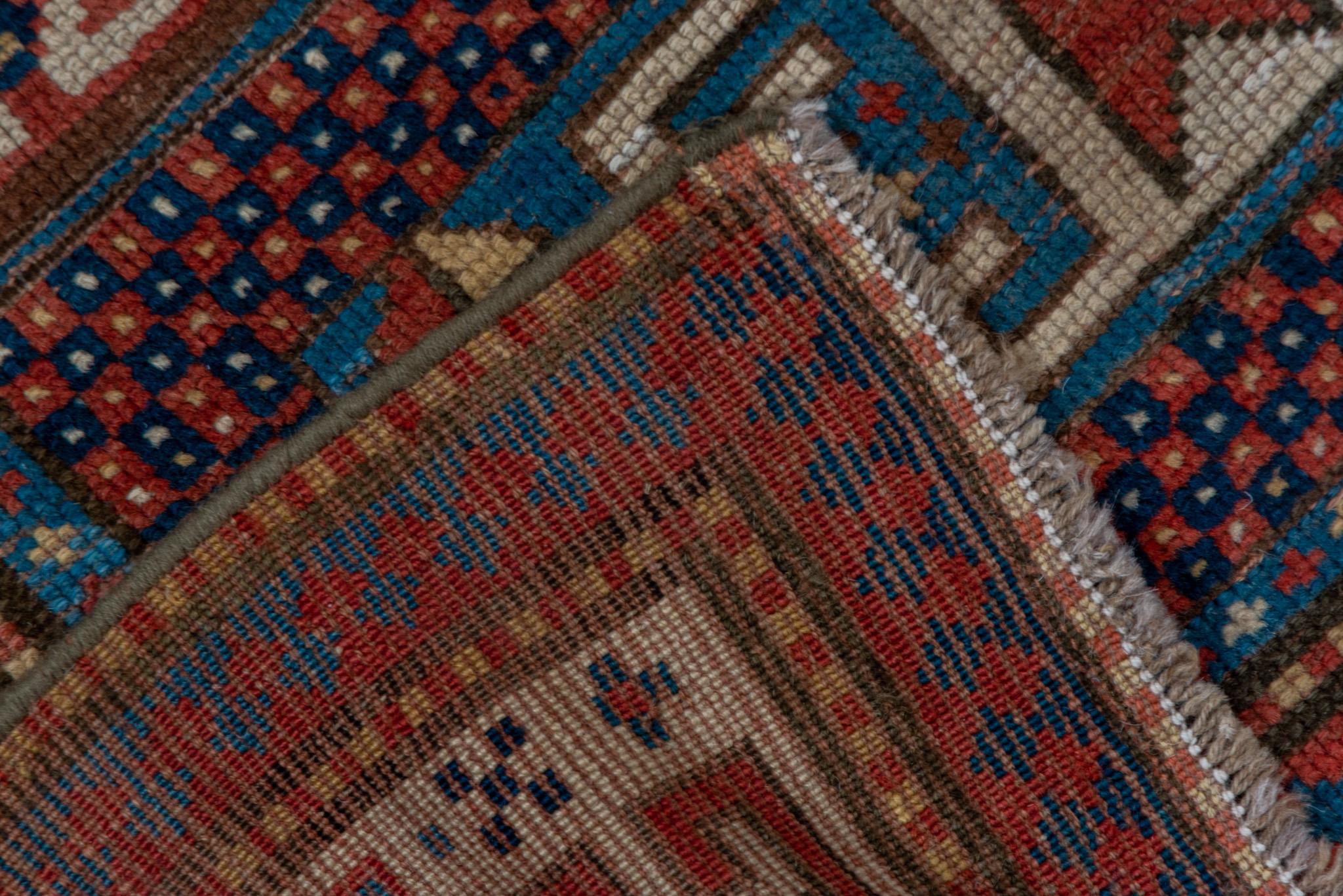 Wool A Kazak Rug circa 1910 For Sale