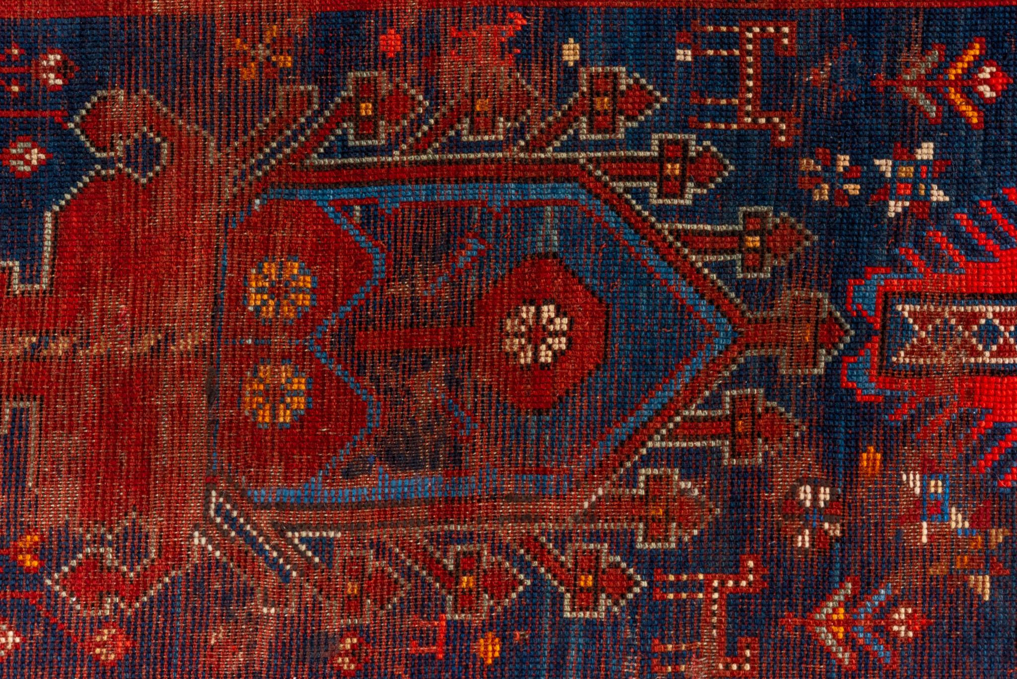 Hand-Knotted A Kazak Rug circa 1920. For Sale
