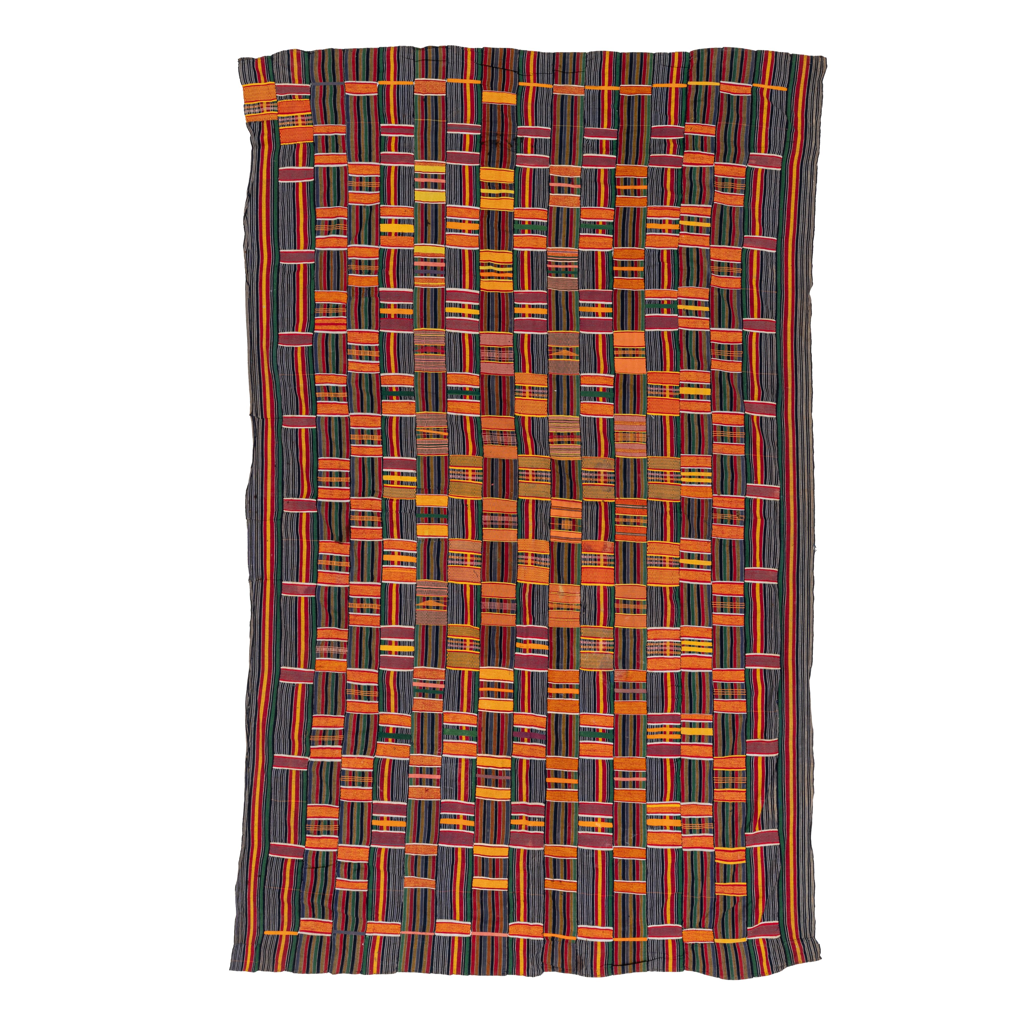 A Kente Shoulder Cloth from the Asante people of Ghana  ca. 1970 3