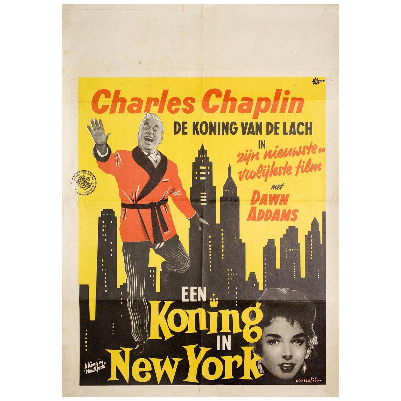 A King in New York 1957 Dutch Film Poster