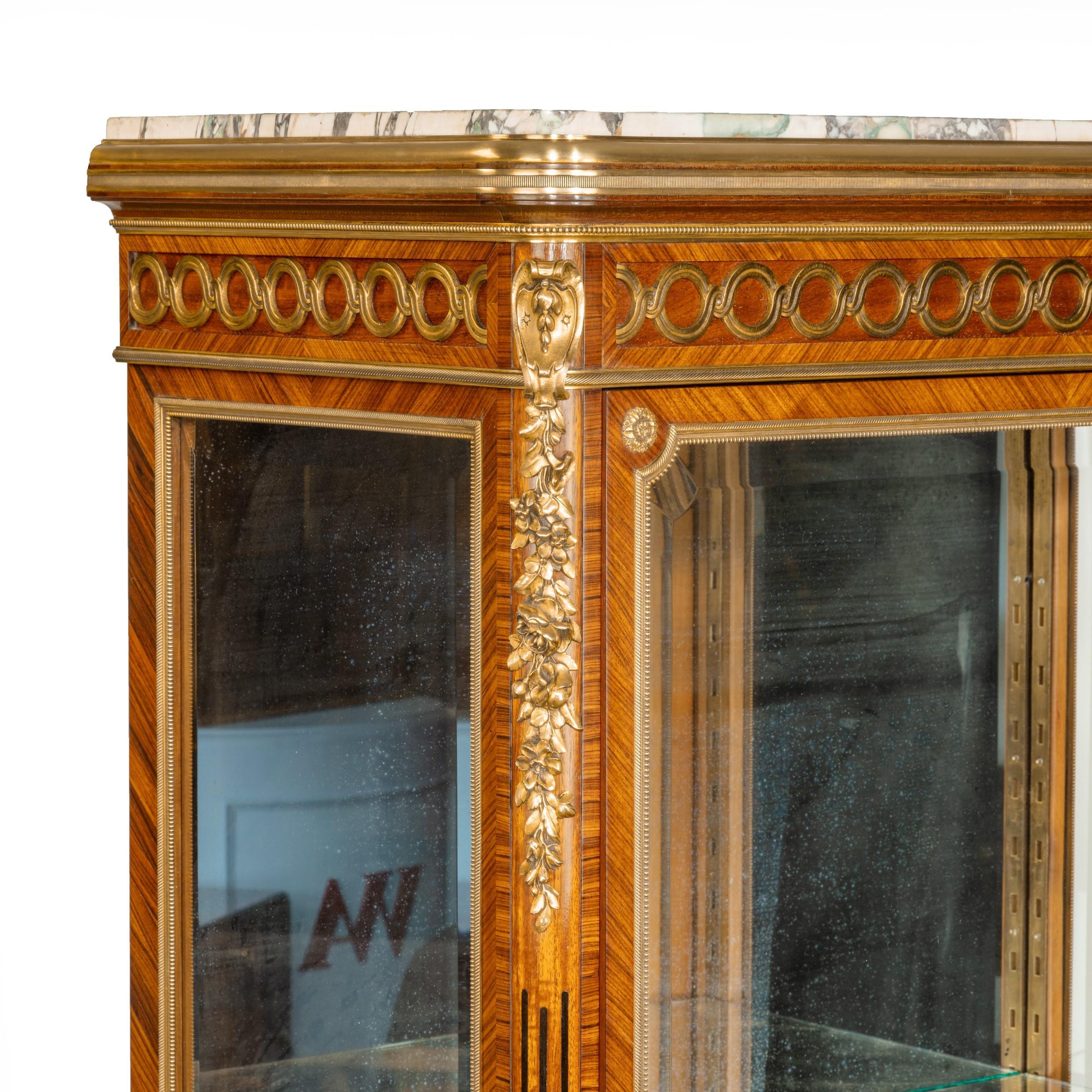 19th Century Kingwood Display Cabinet by Haentges Frères For Sale