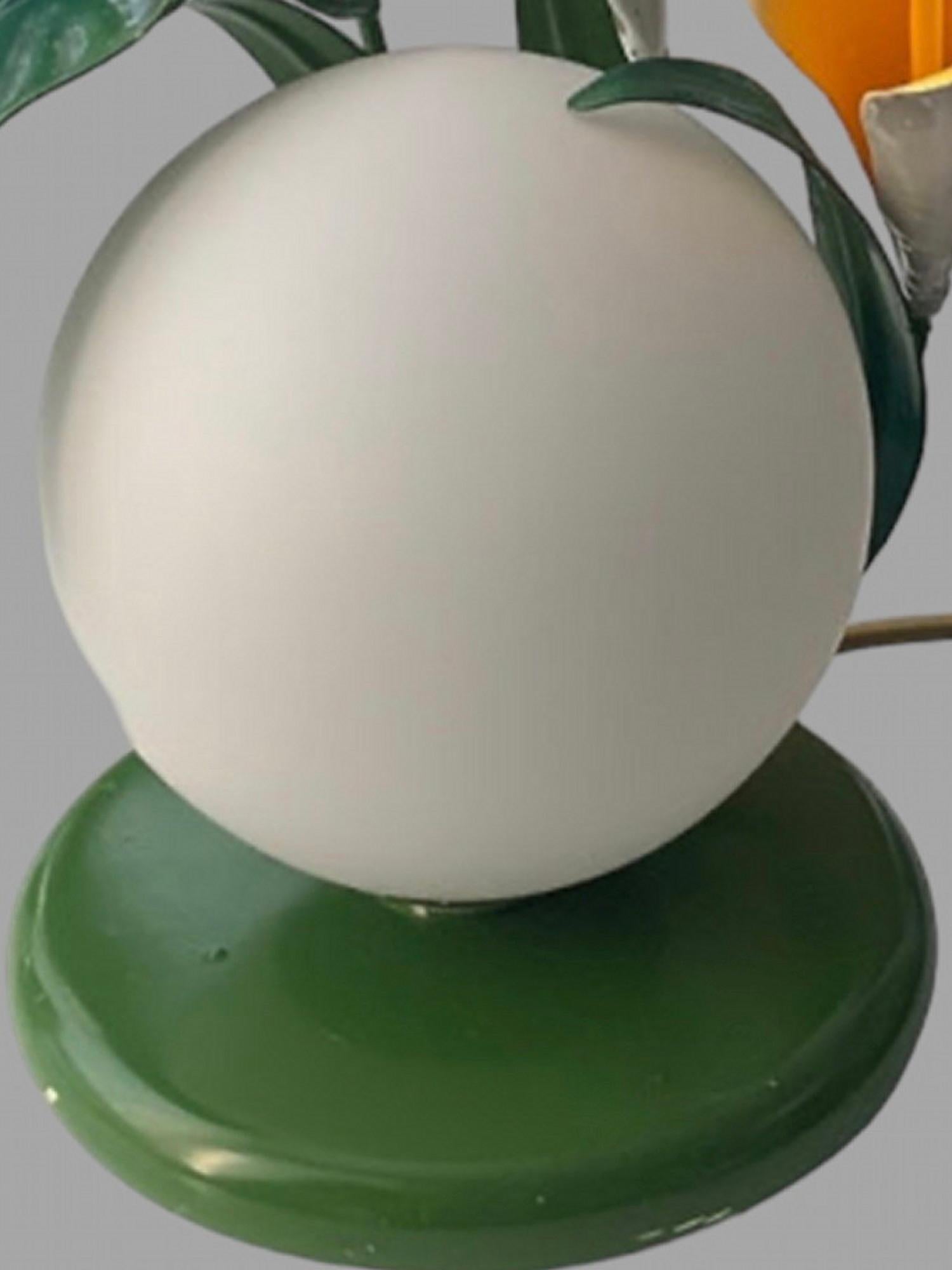 Kitsch 1960s Italian Metal Orb Table Lamp In Good Condition For Sale In Pewsey, GB