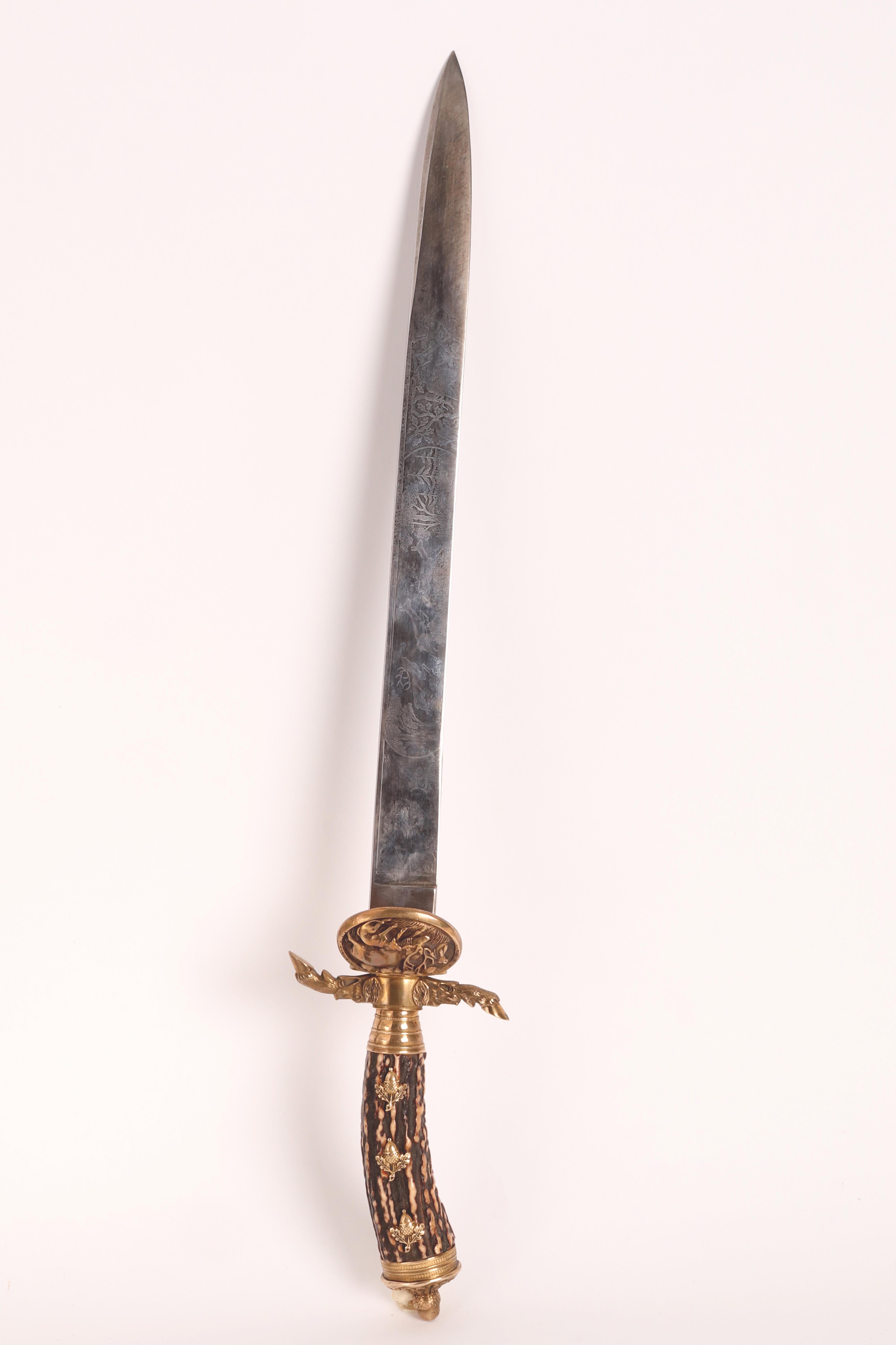 Austrian Knife for Hunting Deer, Austria Mid of 19th Century