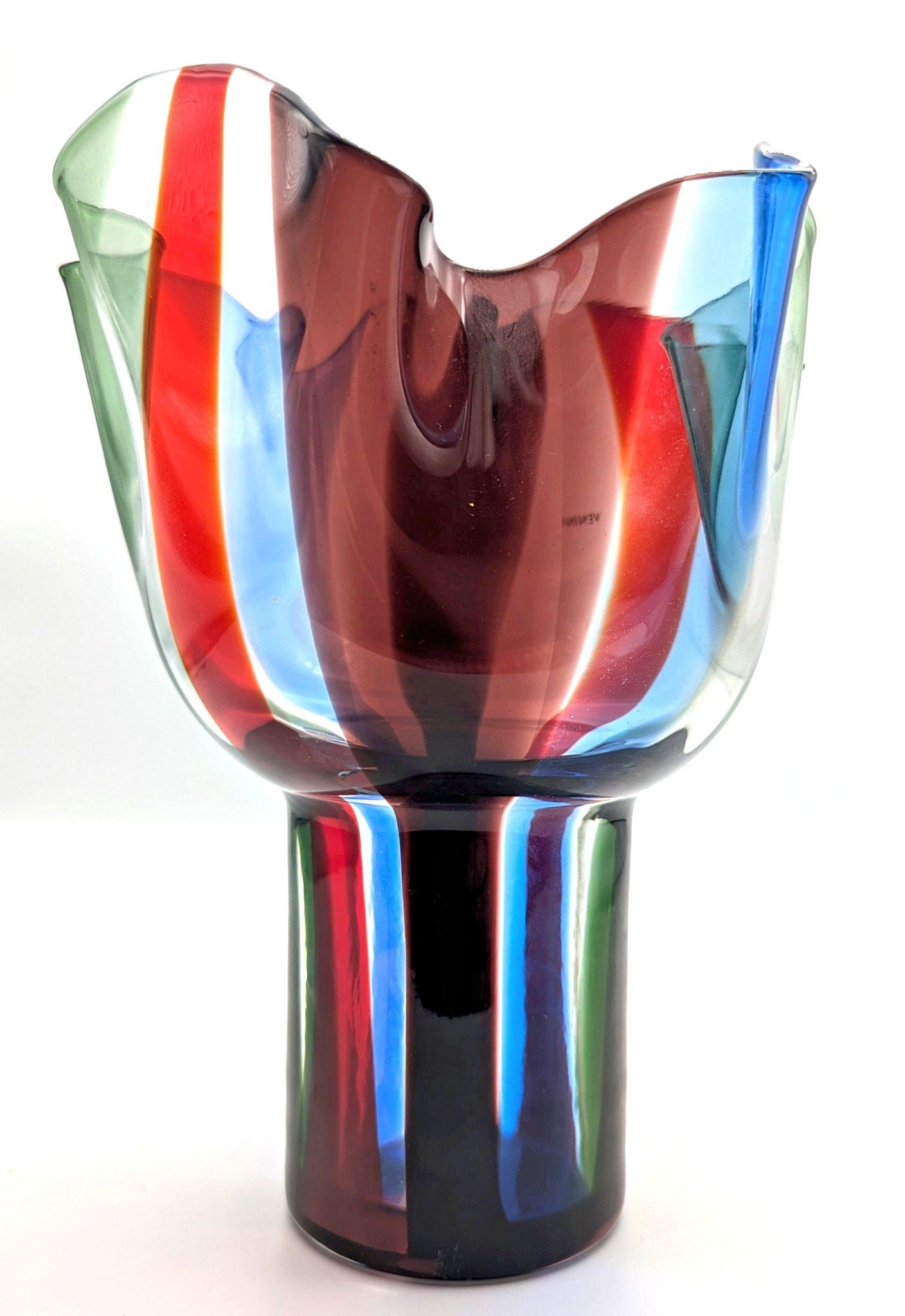 Vaso in vetro di Murano 