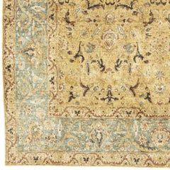 A Kum Kapi Silk and Metal Thread Rug