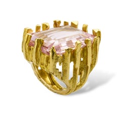Kunzite Textured Ring