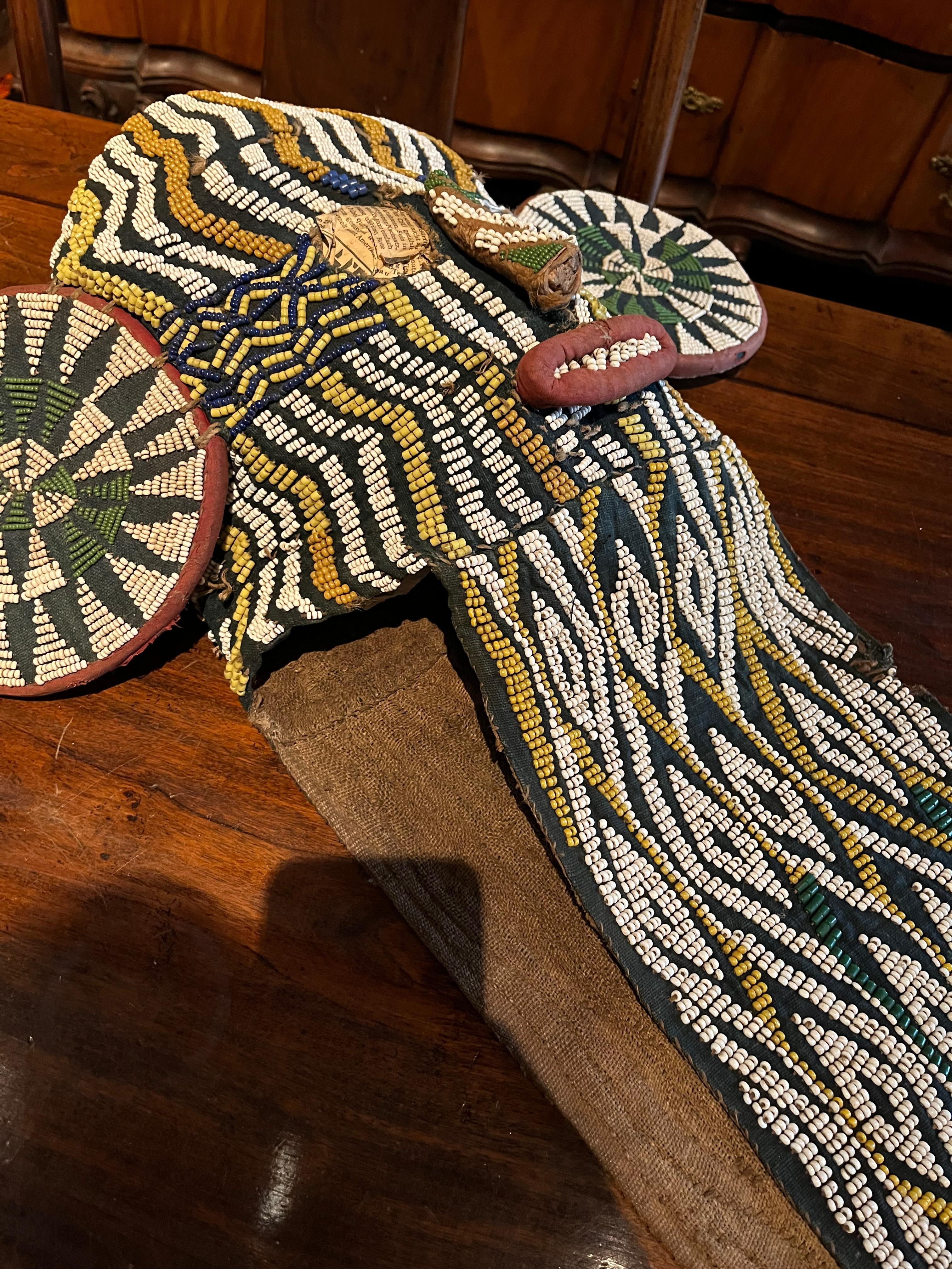 Cameroonian A Kuosi society elephant mask For Sale