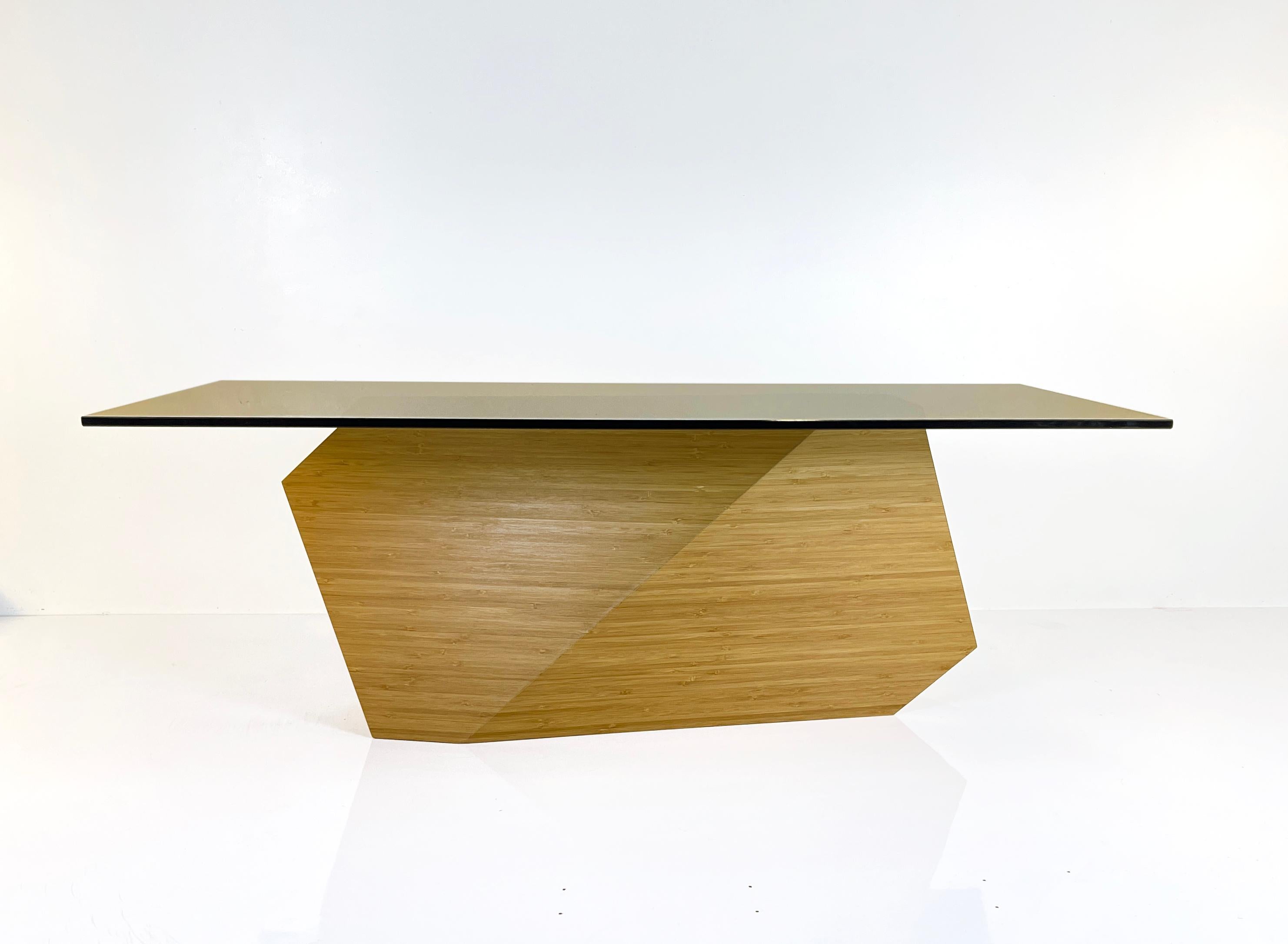 Modern a   l   b   4   1   0     pedestal for long table by William Earle For Sale