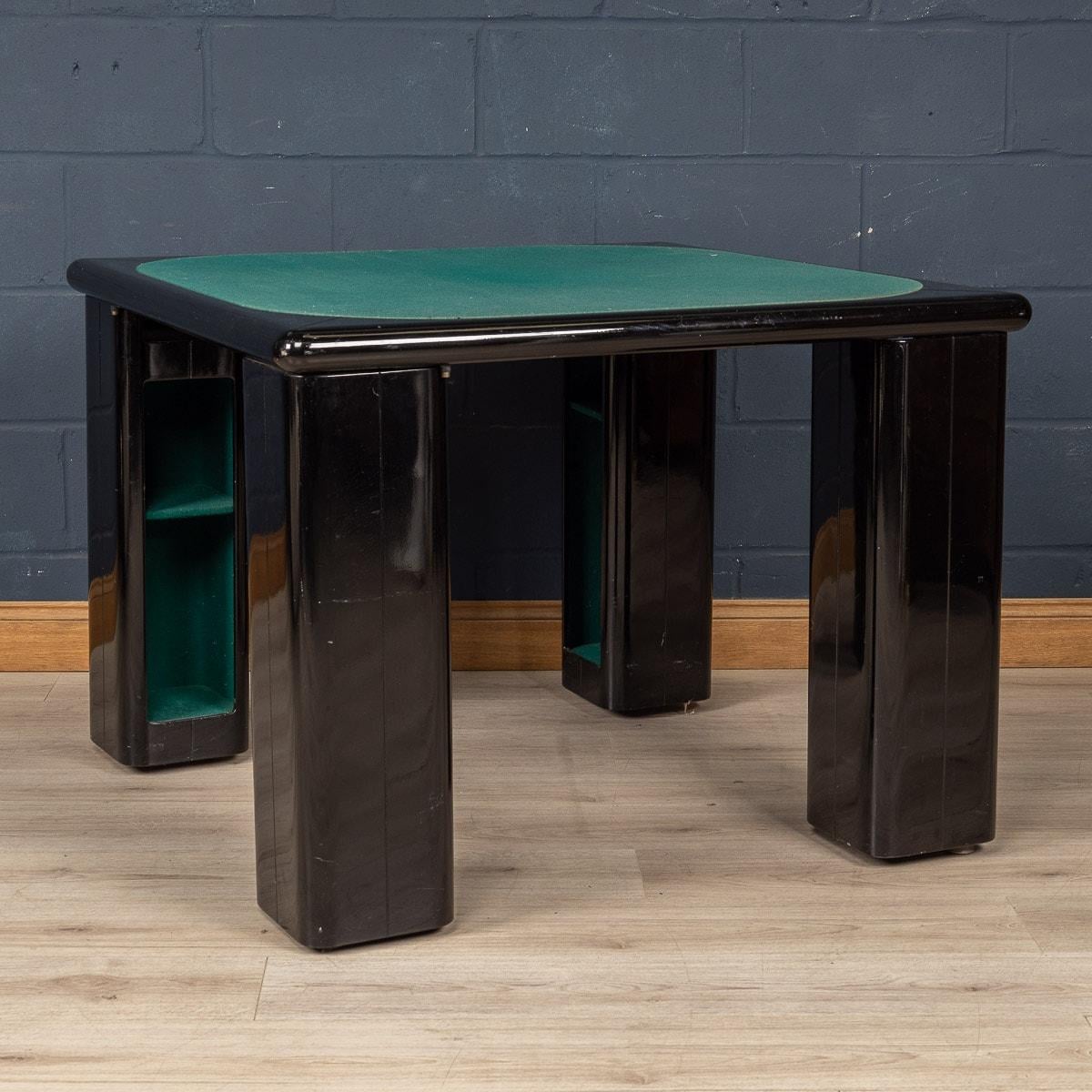 20th Century Lacquered Wood Games Table & Chairs by Pierluigi Molinari for Pozzi, Milan