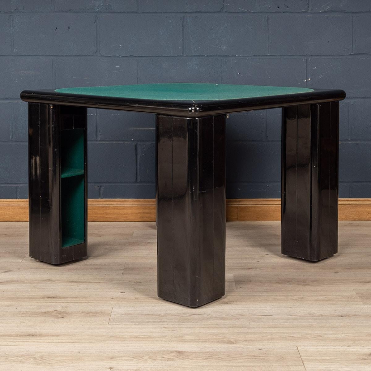 Lacquered Wood Games Table & Chairs by Pierluigi Molinari for Pozzi, Milan 1