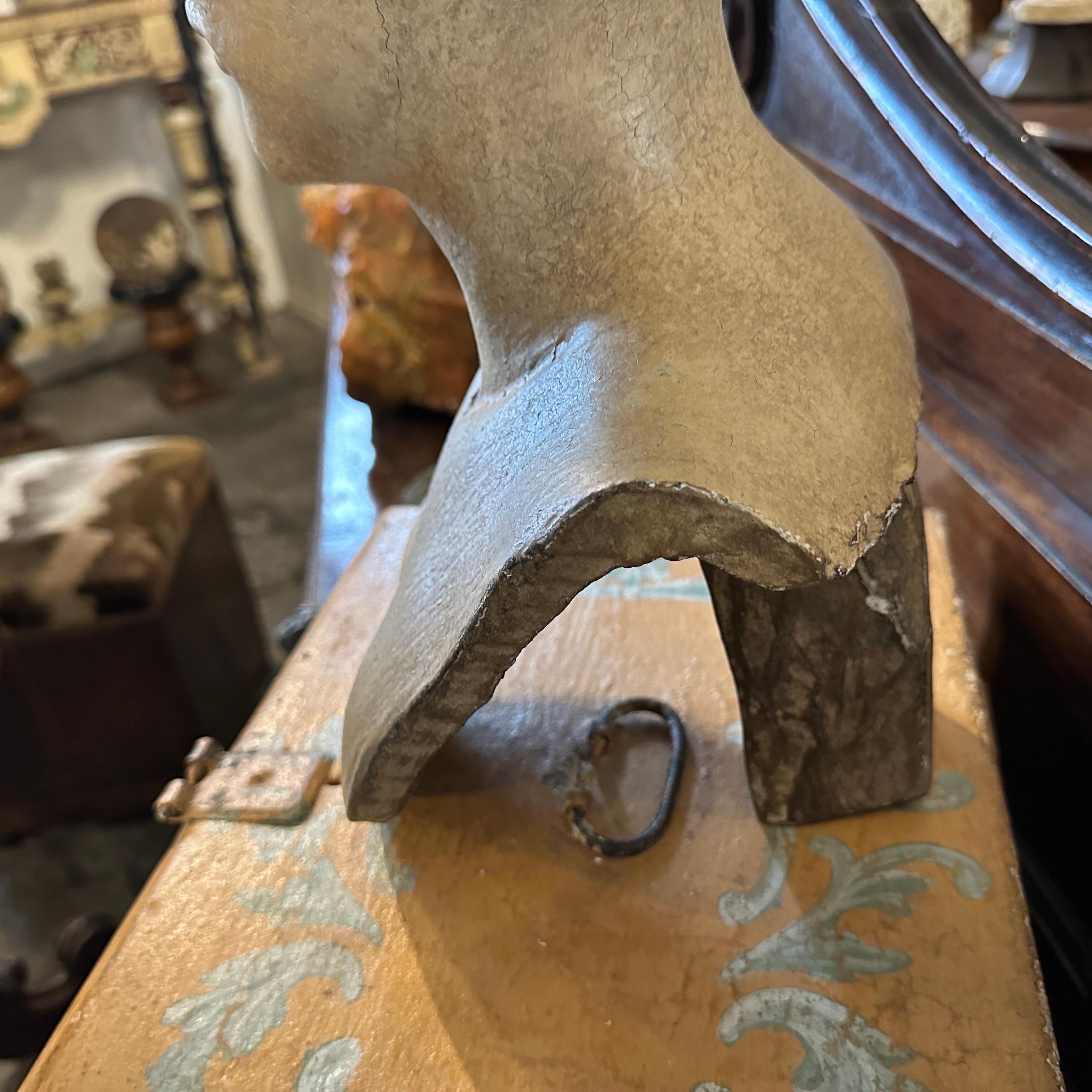 A Lacquered Wood Sicilian Bust of a Woman For Sale 7